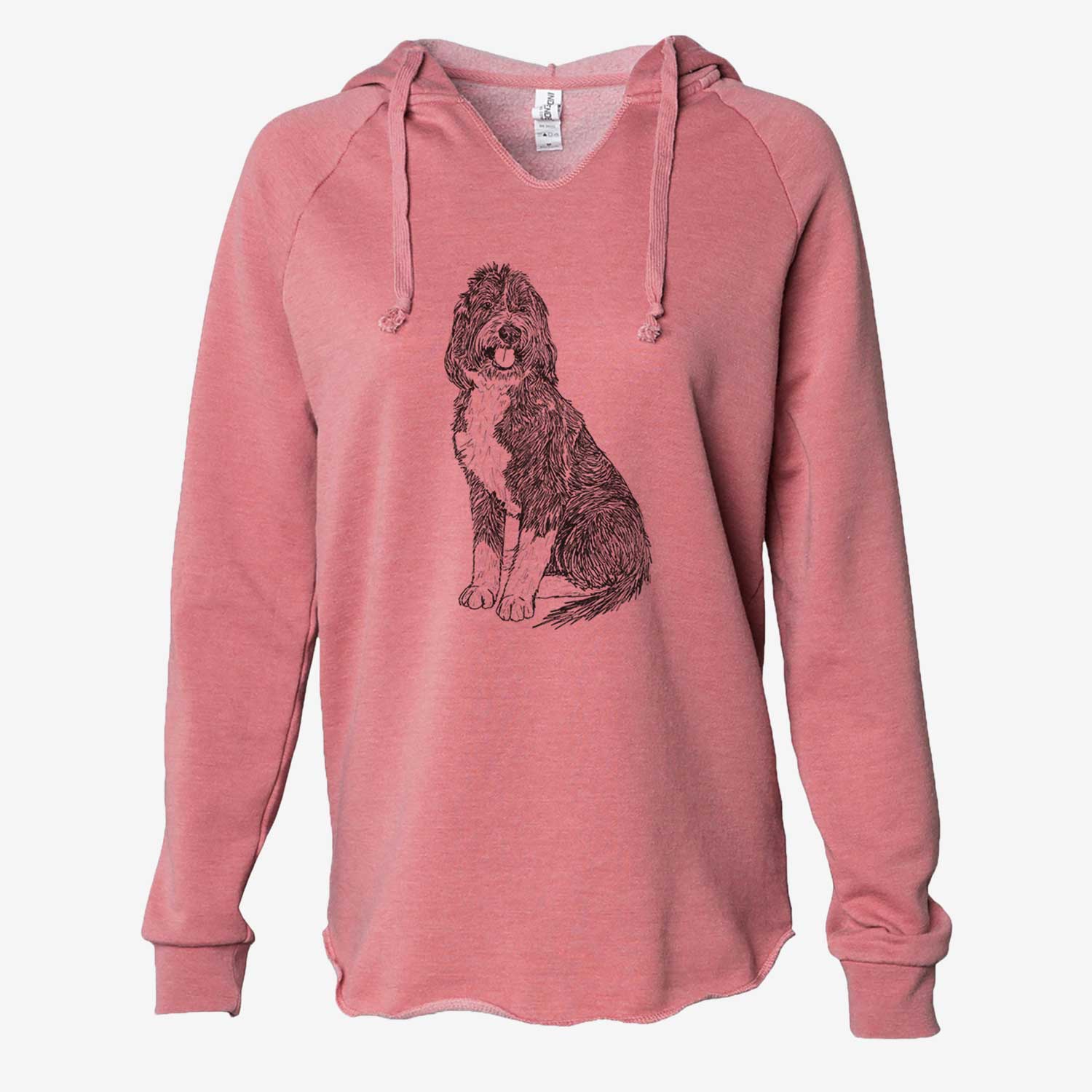 Doodled Fred the Saint Berdoodle - Cali Wave Hooded Sweatshirt