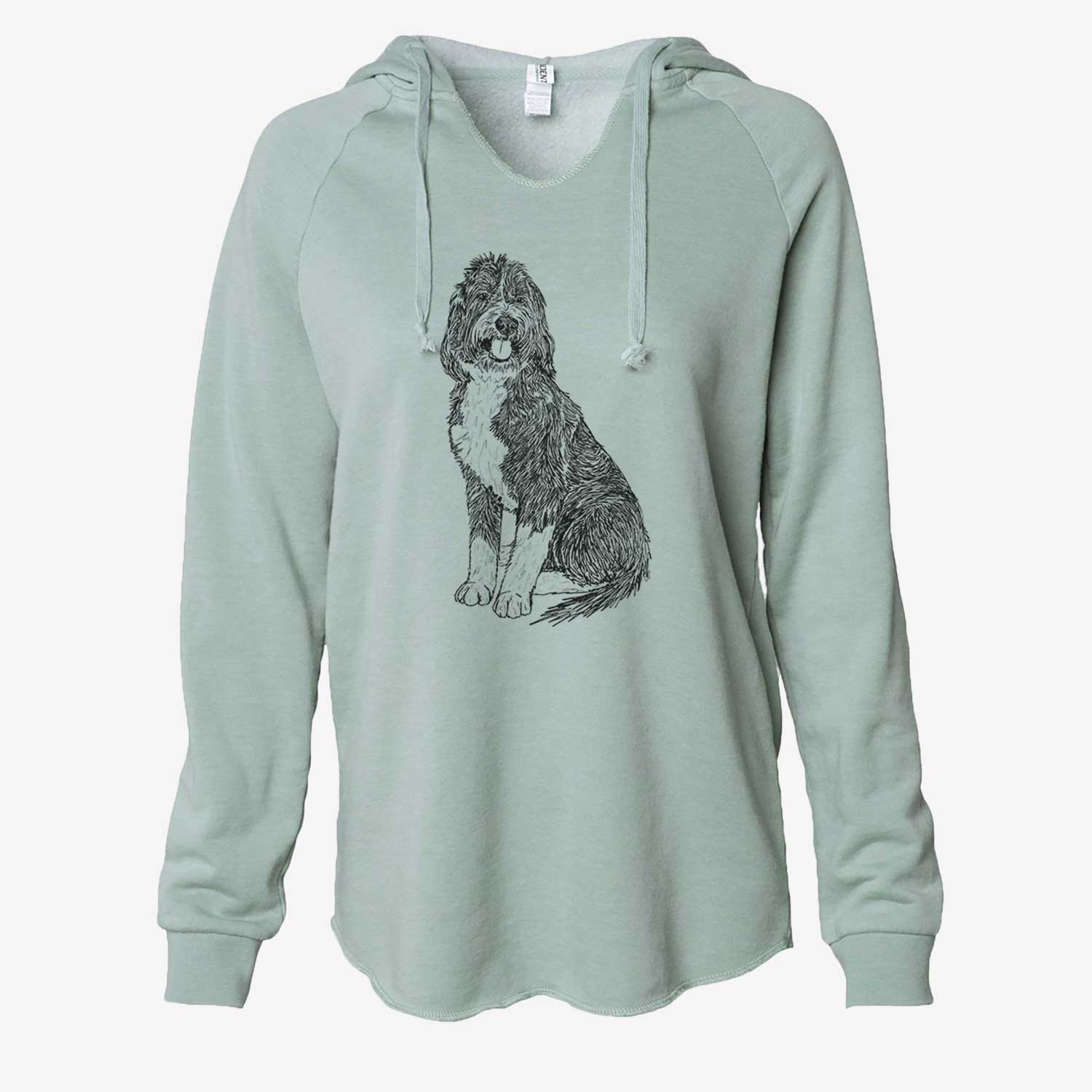 Doodled Fred the Saint Berdoodle - Cali Wave Hooded Sweatshirt