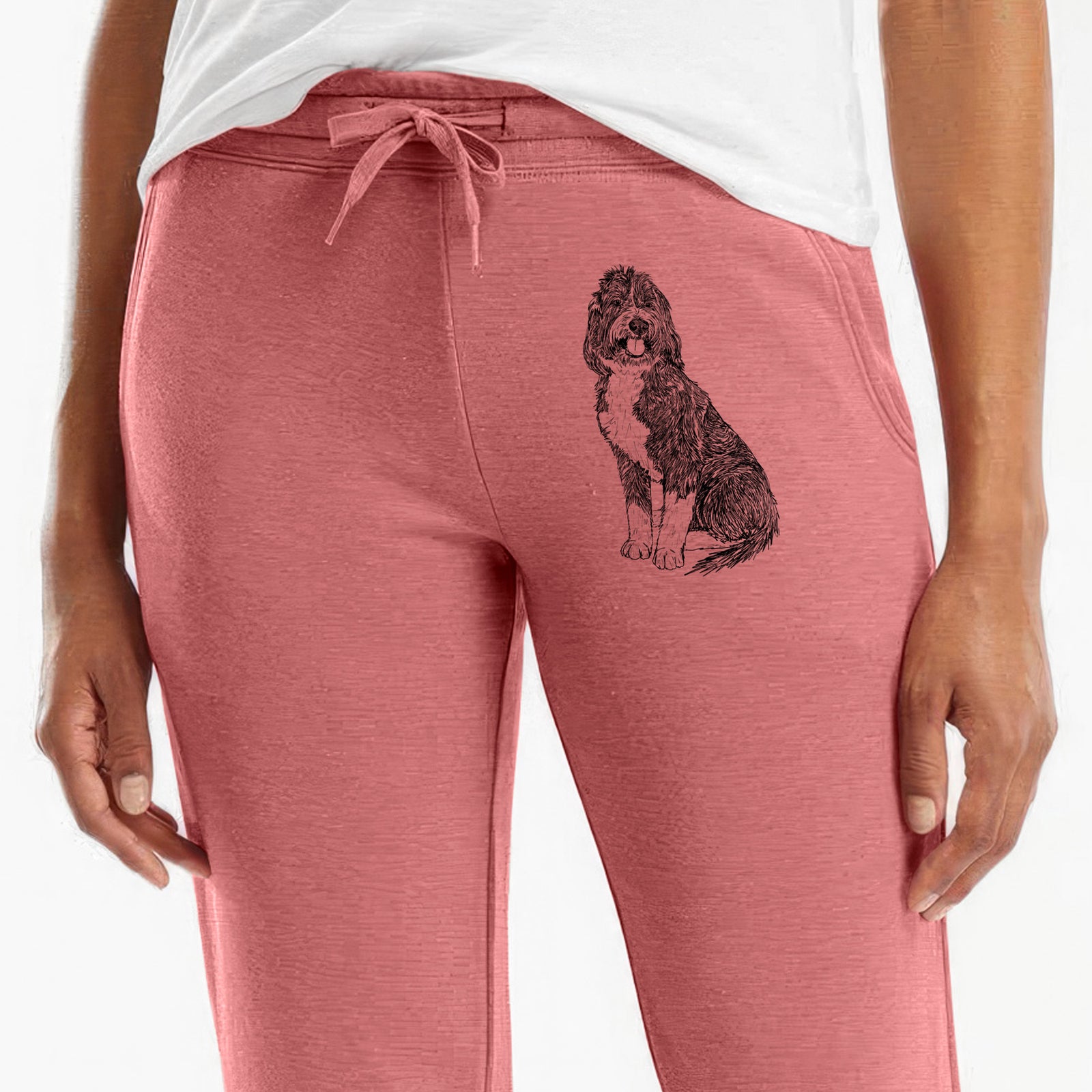 Doodled Fred the Saint Berdoodle - Women's Cali Wave Joggers