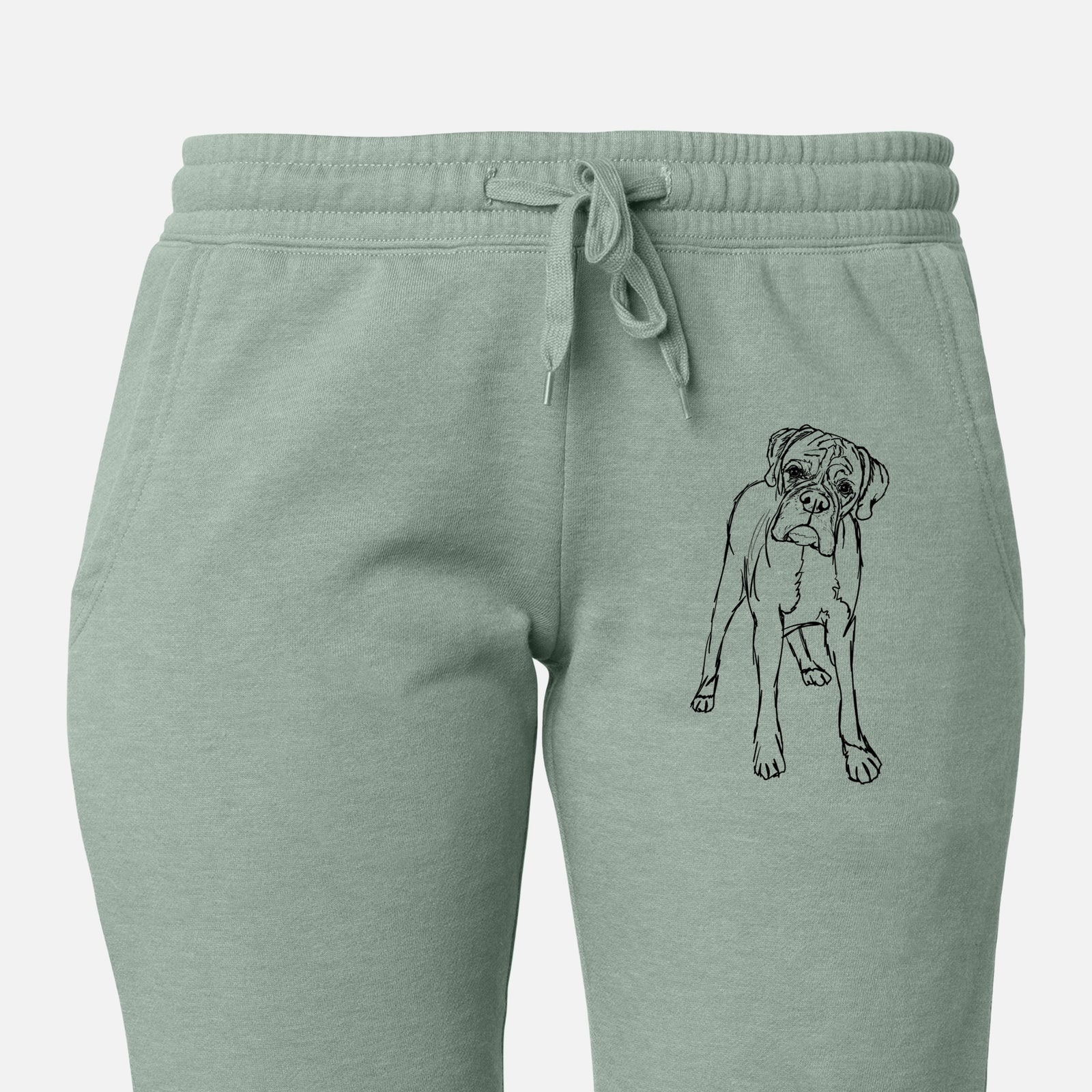 Doodled Georgie the Boxer - Women's Cali Wave Joggers