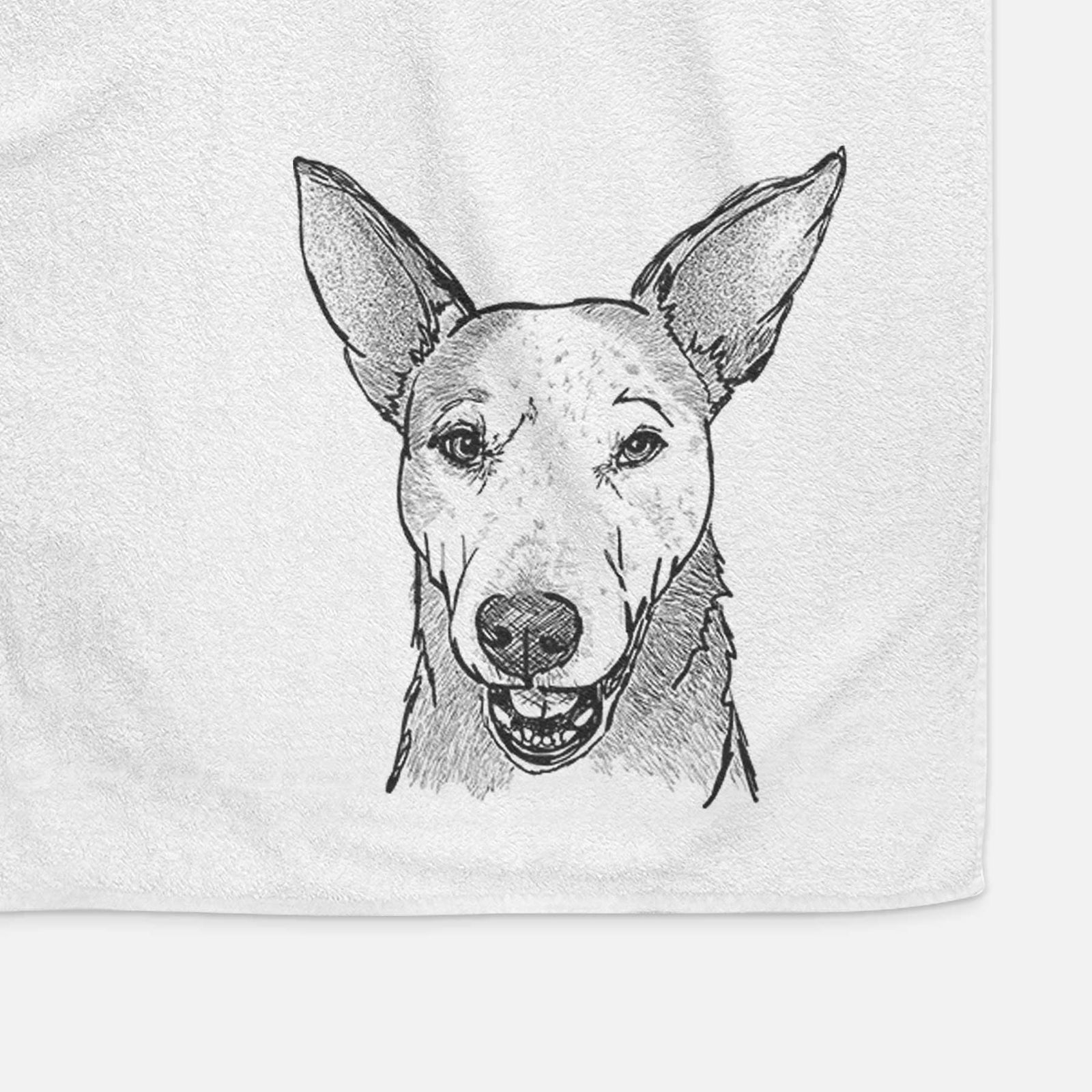 Doodled Giselle the Australian Cattle Dog Mix Decorative Hand Towel