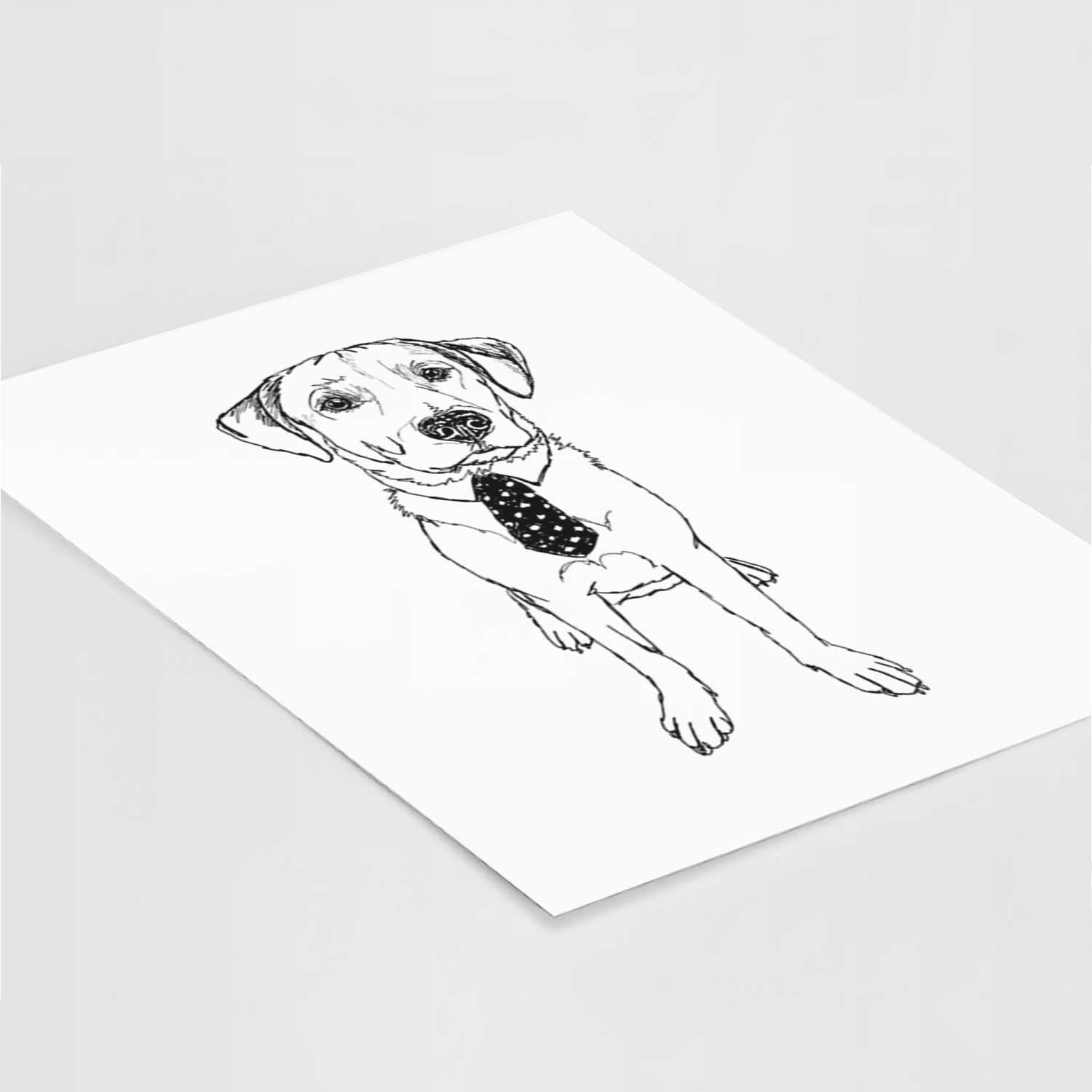 Doodled Goose the Lab Mix Art Print