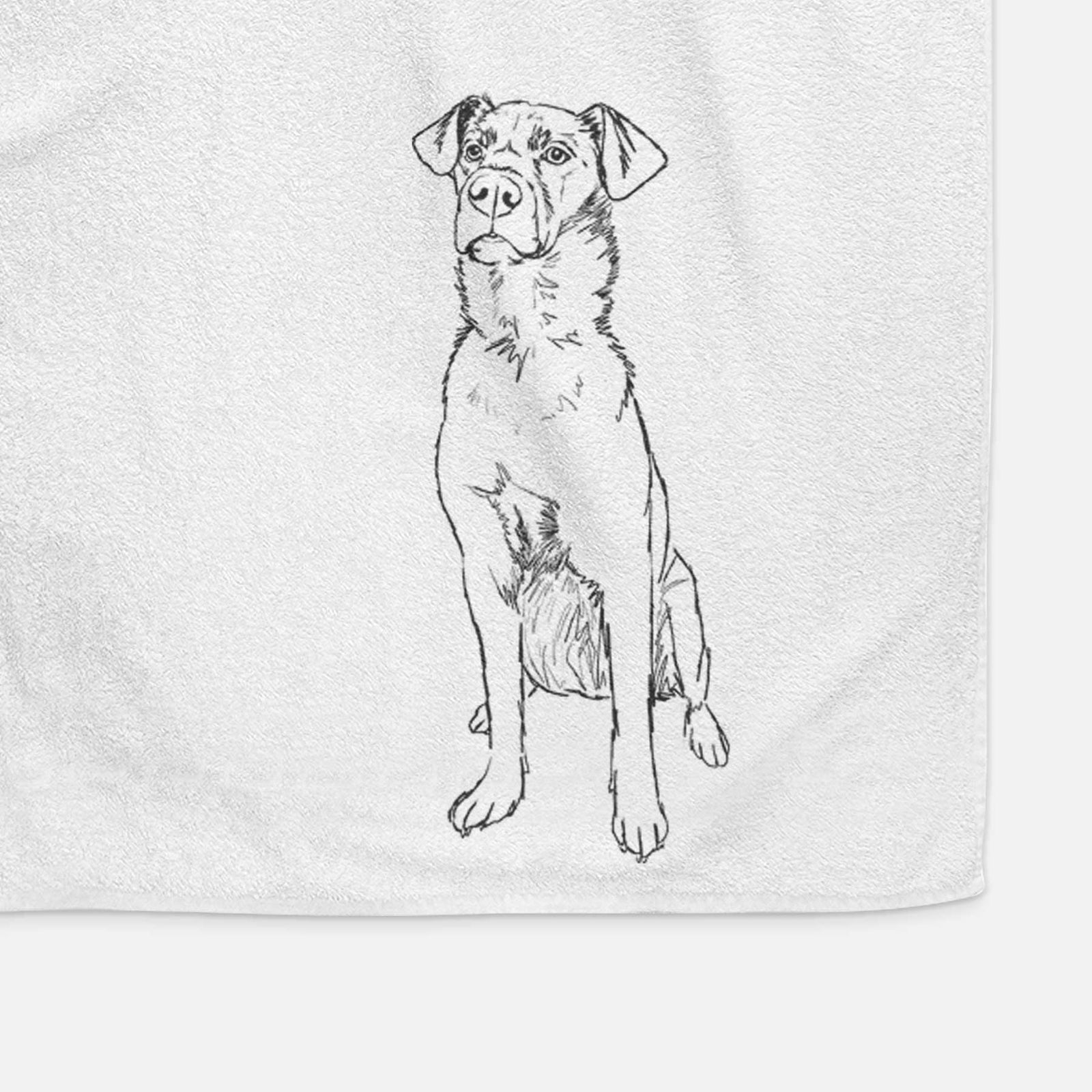 Doodled Grayson the Mixed Breed Decorative Hand Towel