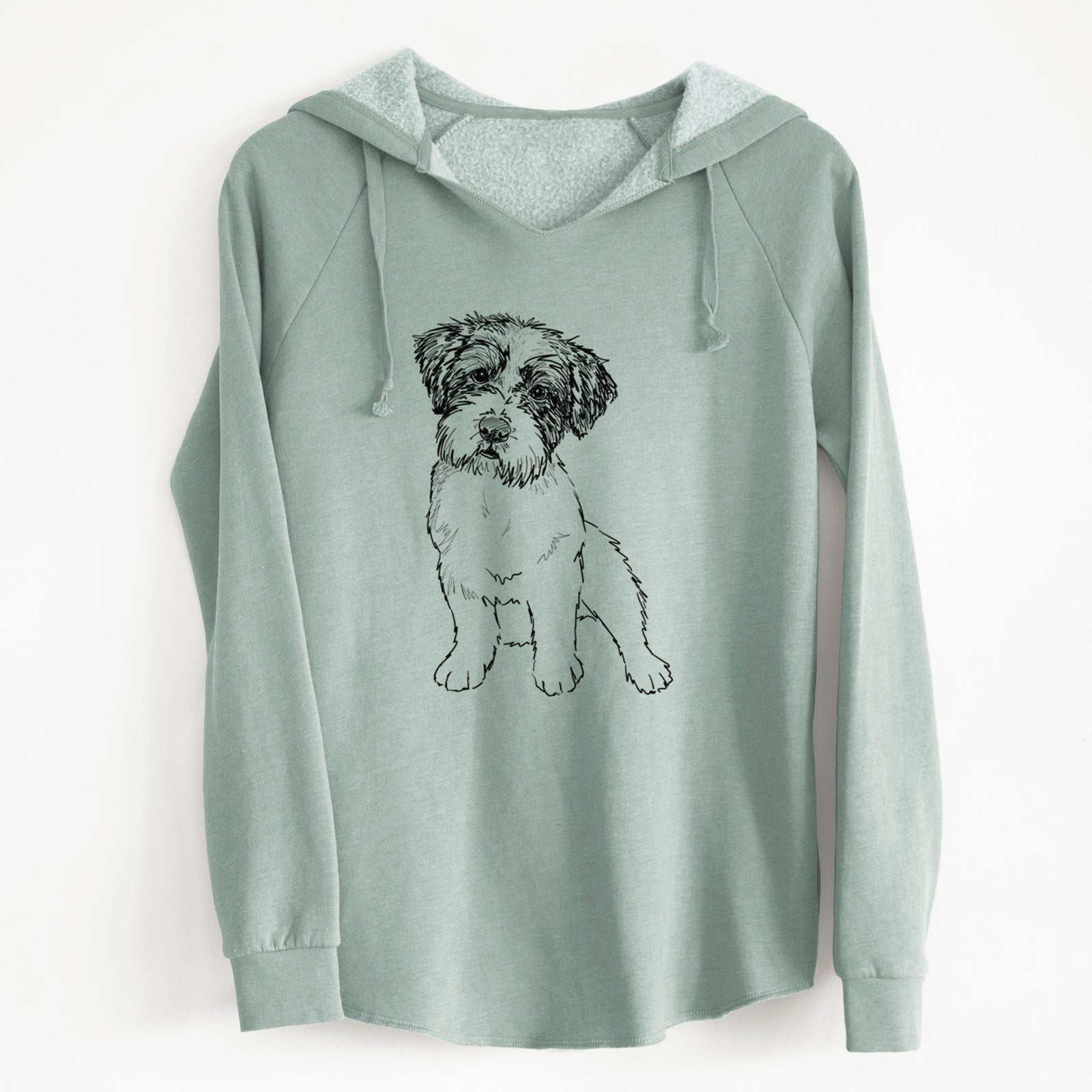 Doodled Groot the Maltese Mix - Cali Wave Hooded Sweatshirt