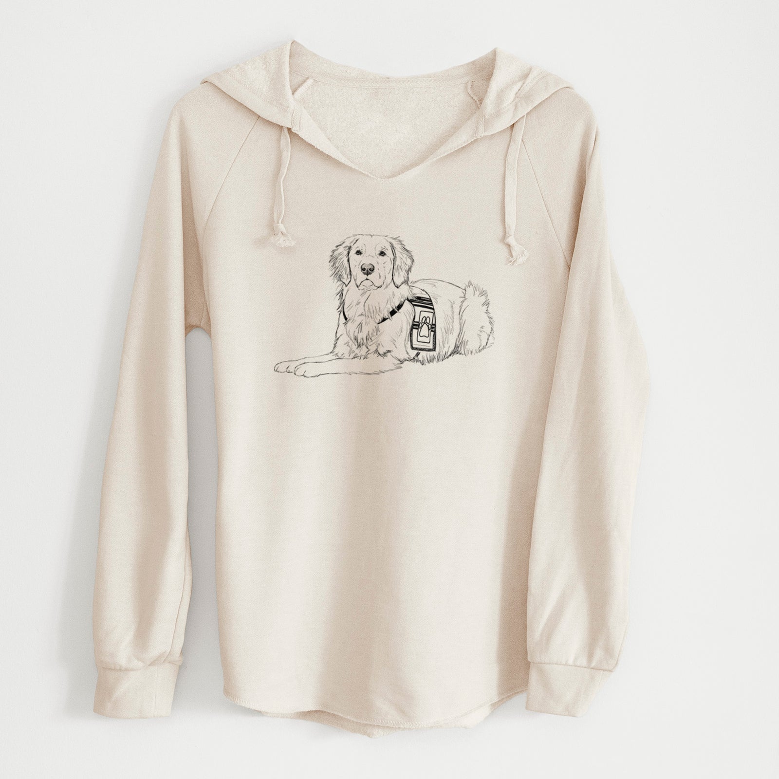 Doodled Gus the Golden Retriever - Cali Wave Hooded Sweatshirt