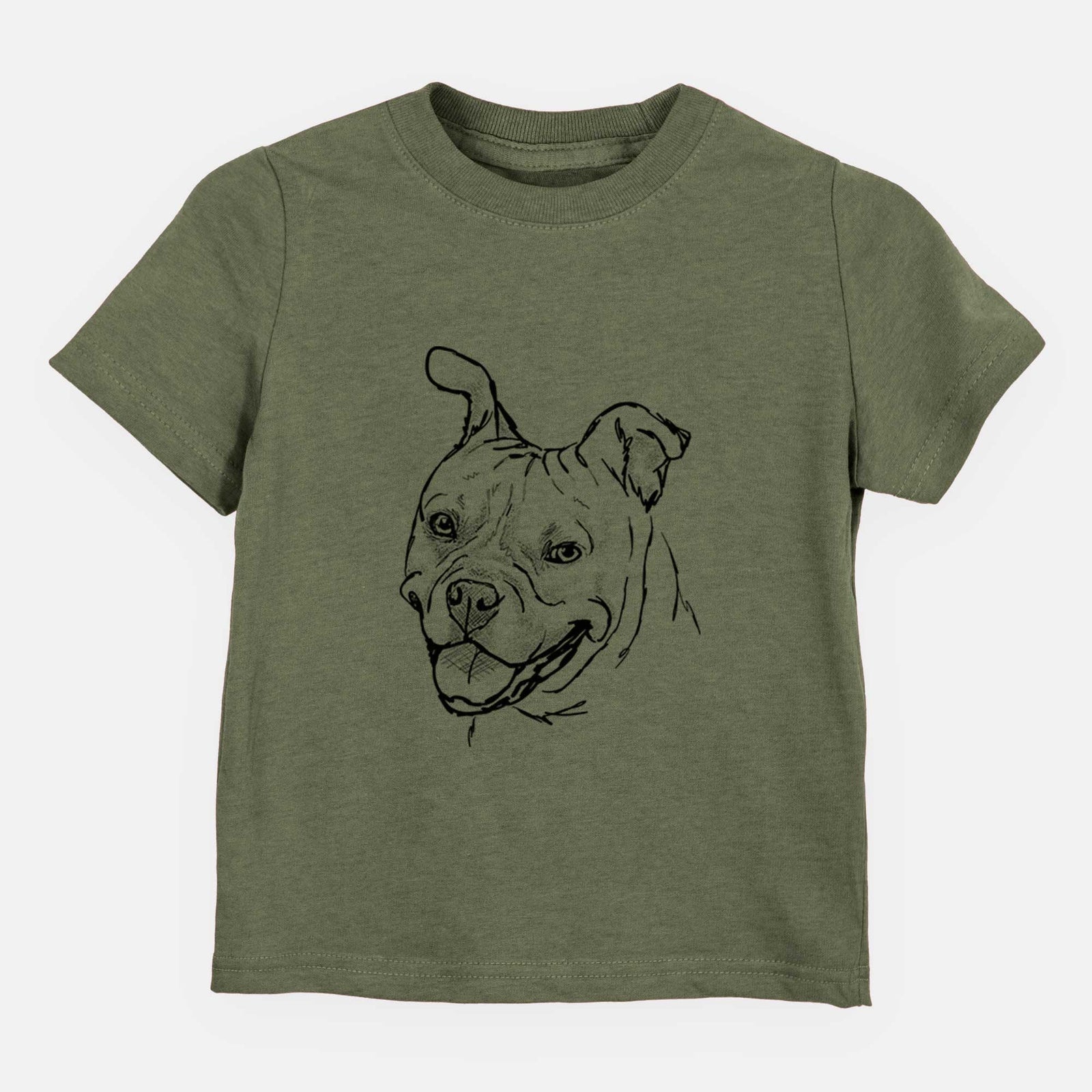 Doodled Happy Koda Bear the Pitbull Mix - Kids/Youth/Toddler Shirt