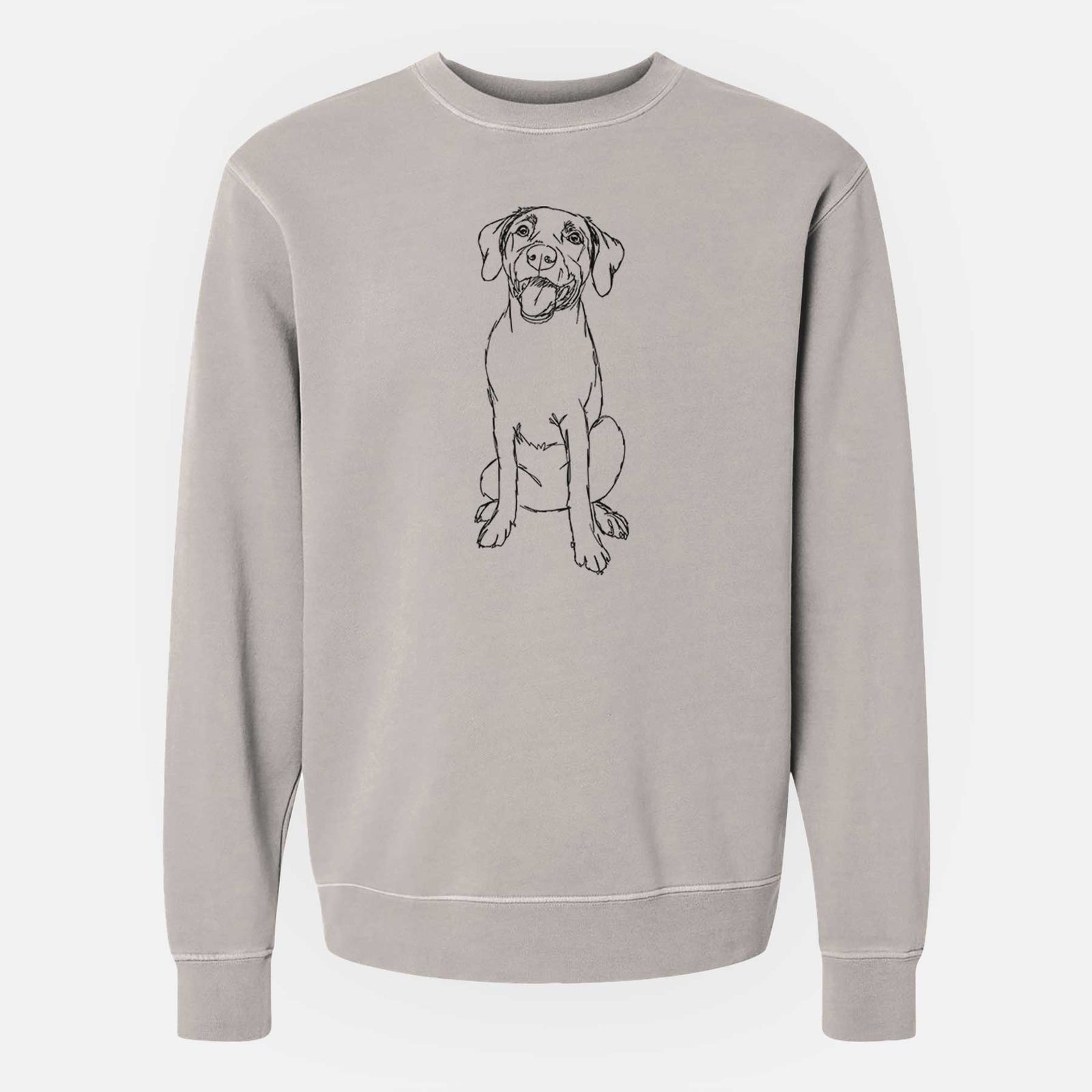Doodled Harper the Mixed Breed - Unisex Pigment Dyed Crew Sweatshirt