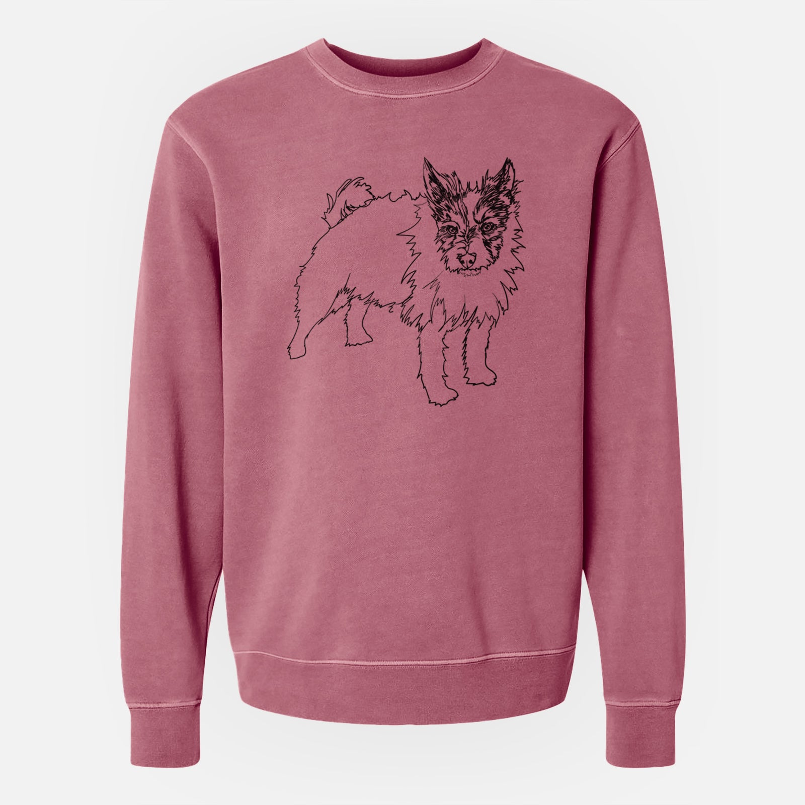Doodled Harry the Jack Russell Terrier - Unisex Pigment Dyed Crew Sweatshirt