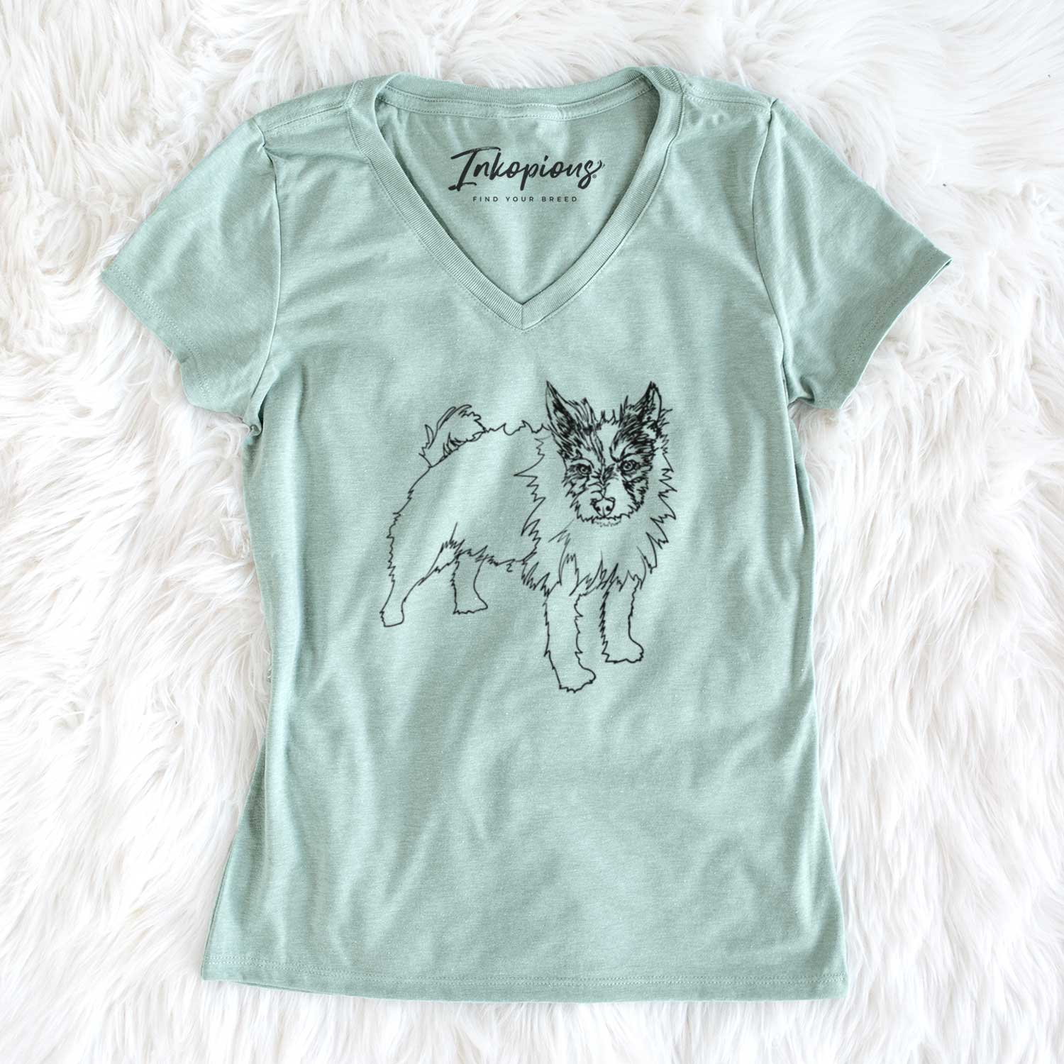 Doodled Harry the Jack Russell Terrier - Women's V-neck Shirt