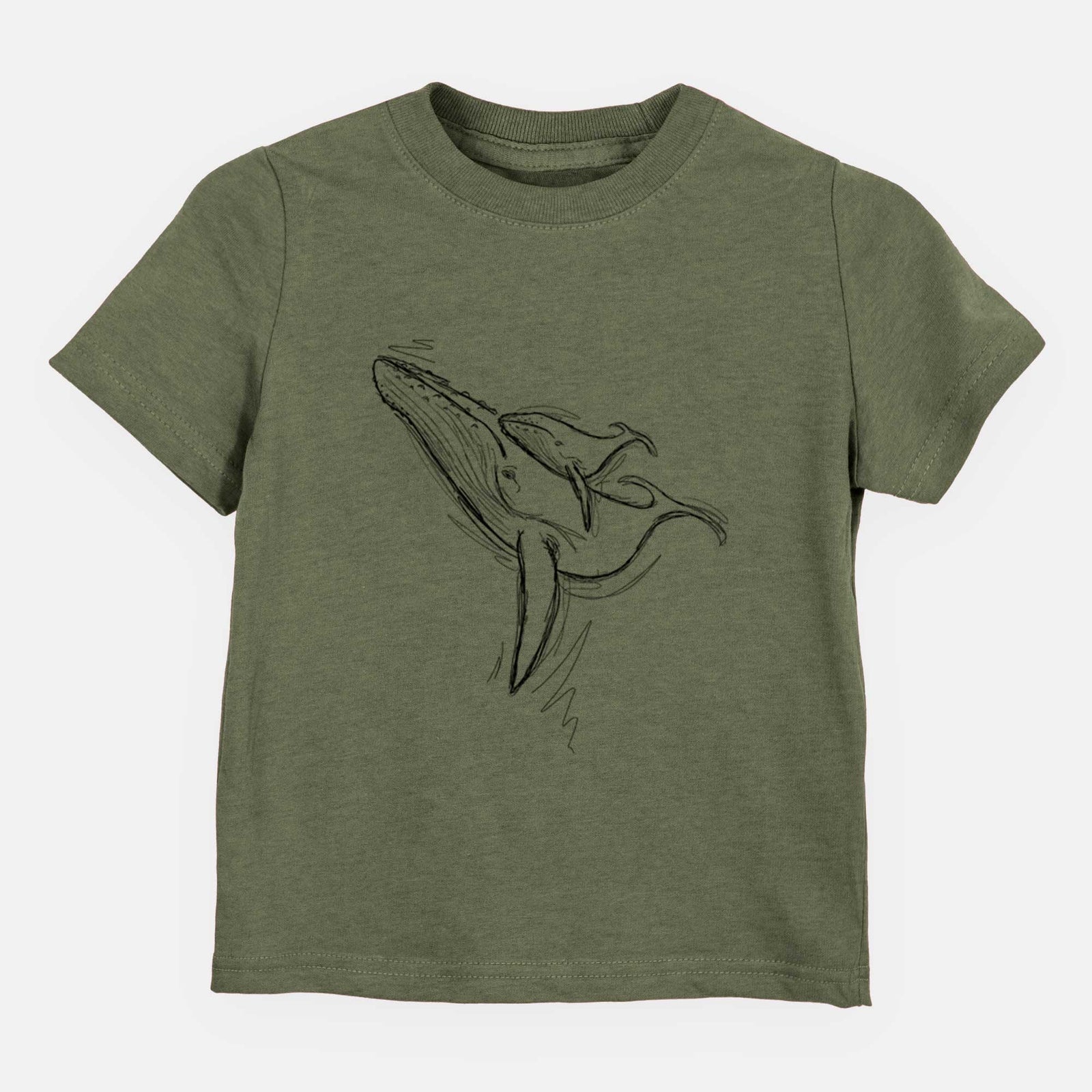 Doodled Mama and Baby the Humpback Whale - Kids/Youth/Toddler Shirt