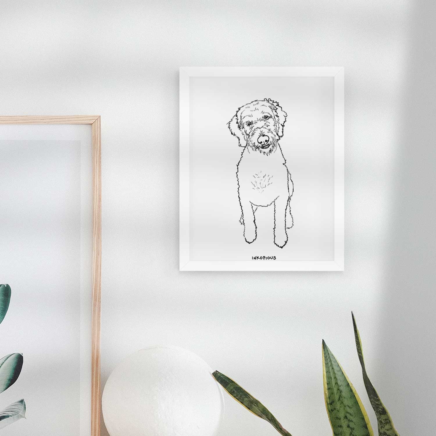 Doodled Izzie the Goldendoodle Art Print
