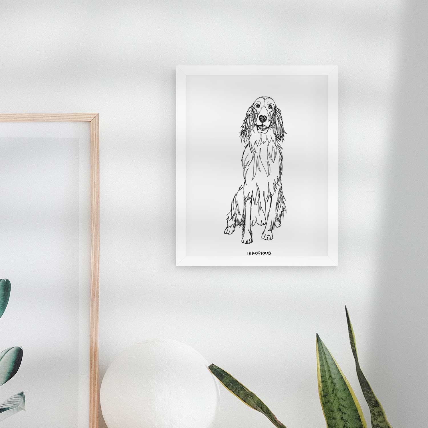 Doodled Jagger the Irish Setter Art Print