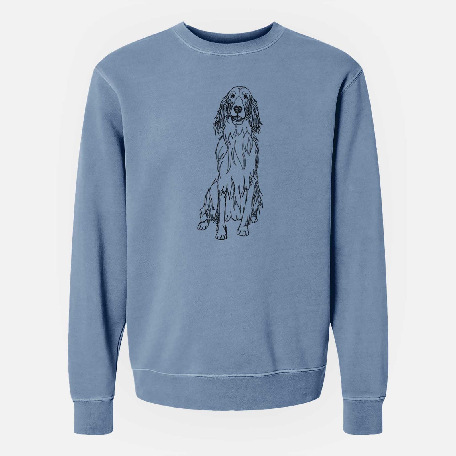 Doodled Jagger the Irish Setter - Unisex Pigment Dyed Crew Sweatshirt