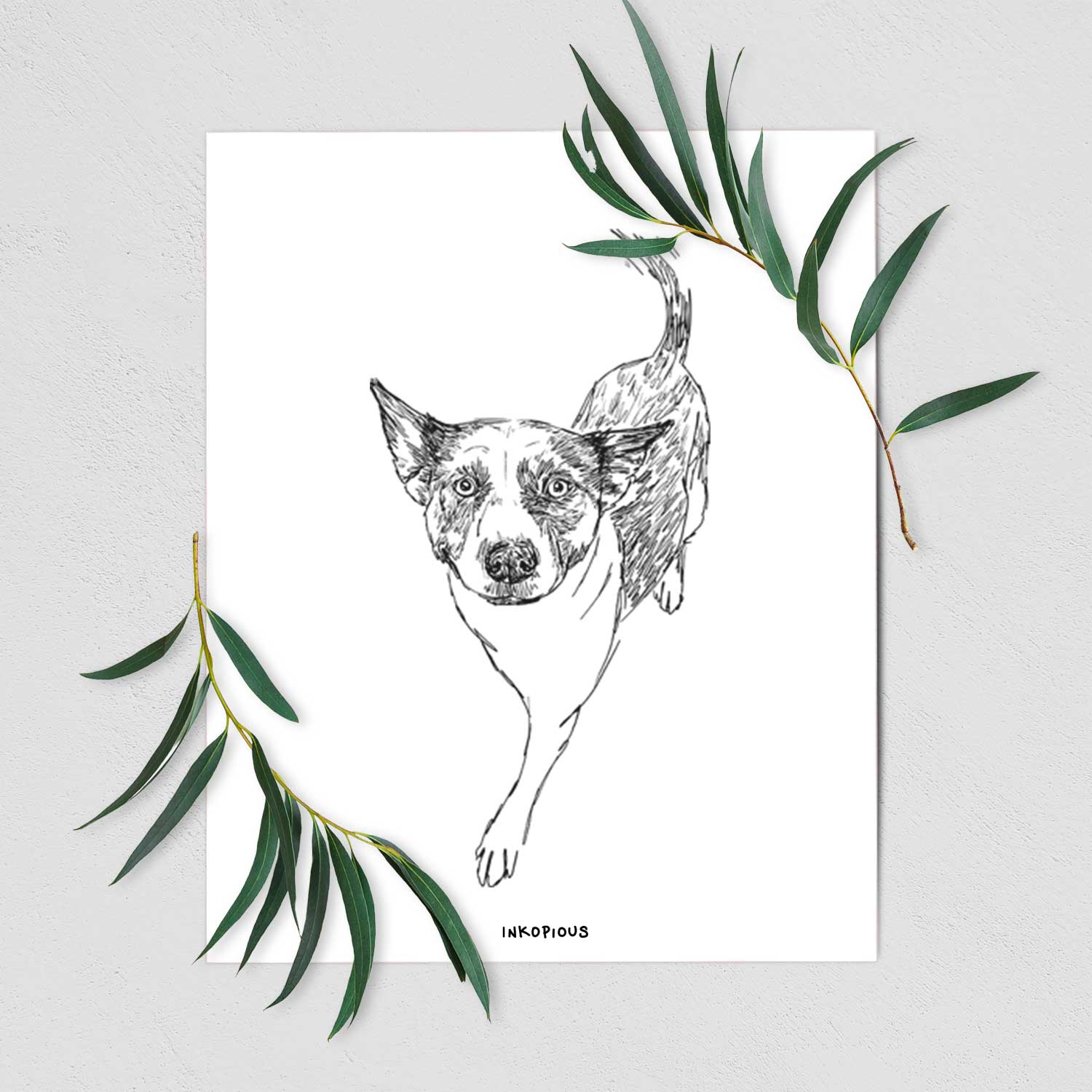 Doodled Jelly Bean the Mixed Breed Art Print