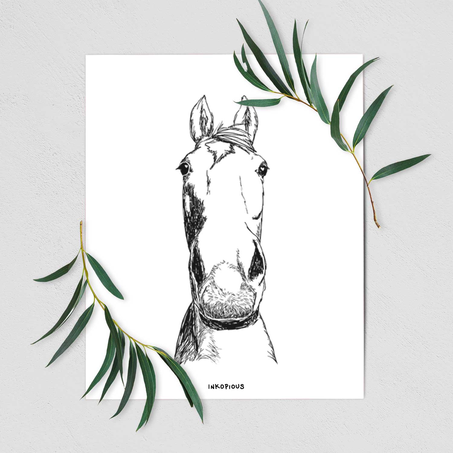 Doodled Jeremiah the OTTB Art Print