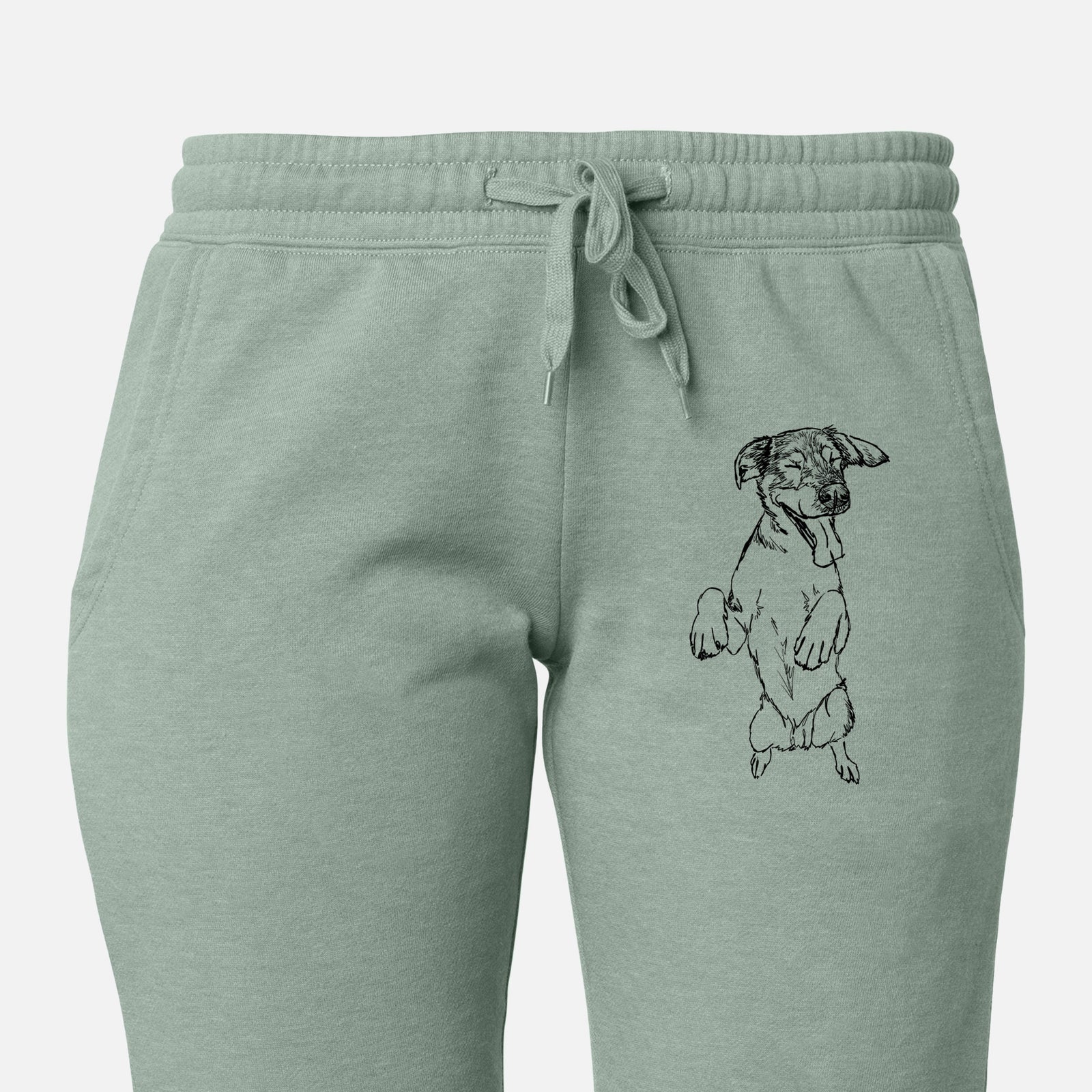 Doodled Jet the German Shepherd - Women's Cali Wave Joggers