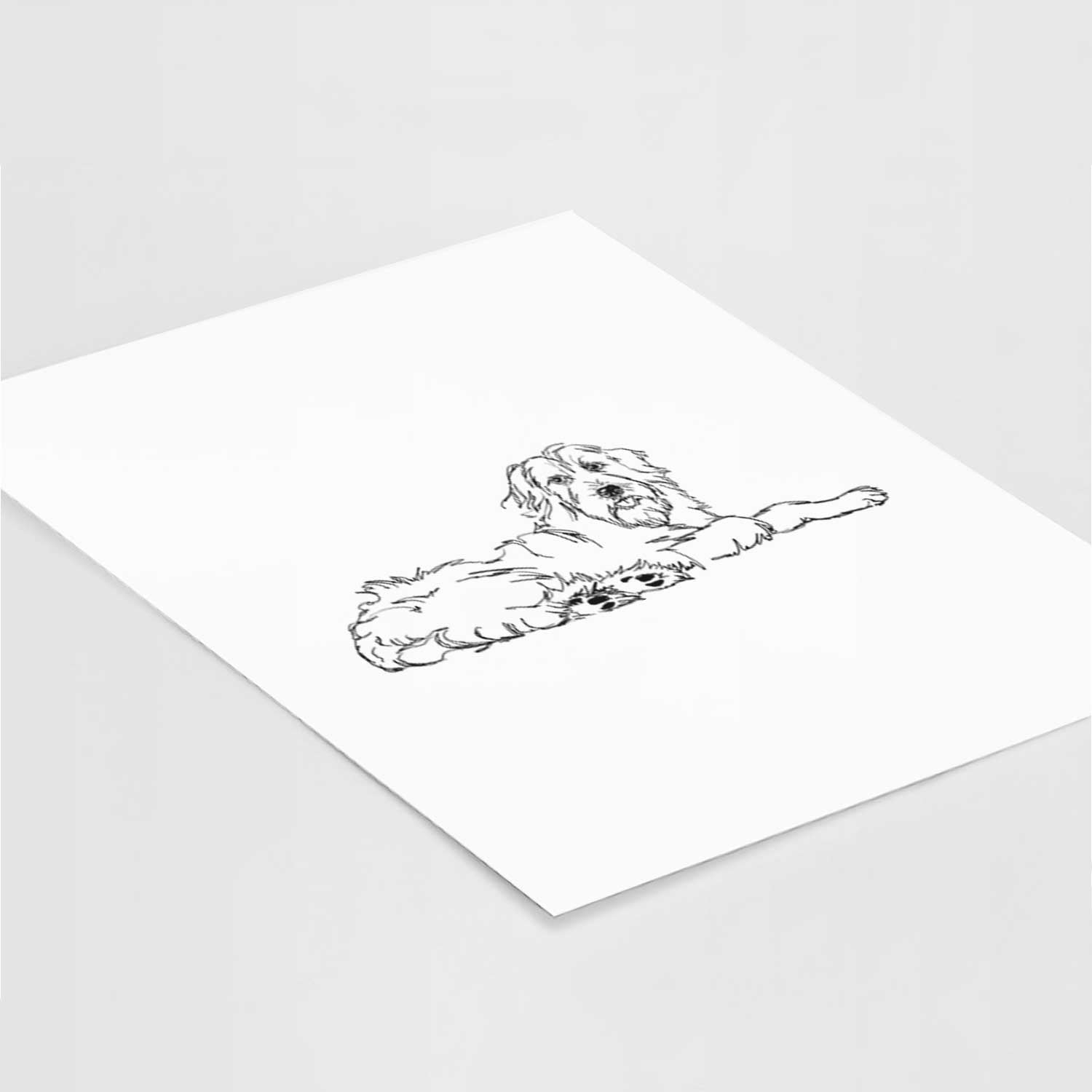 Doodled Kate the Goldendoodle Art Print