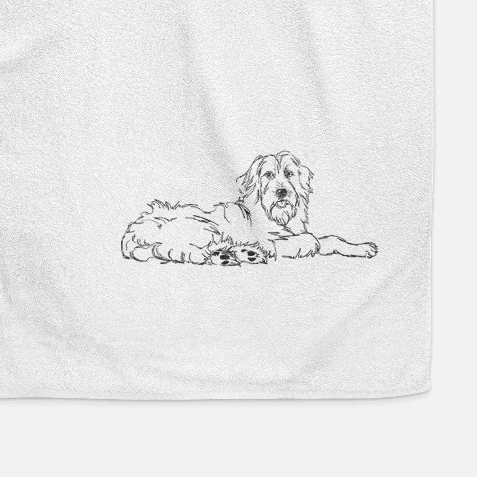Doodled Kate the Goldendoodle Decorative Hand Towel