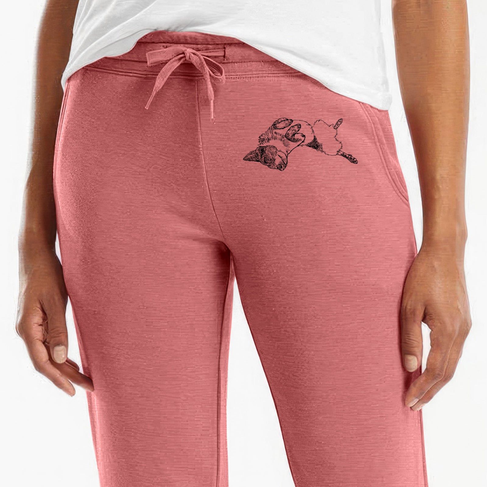 Doodled Kira the Australian Cattle Dog - Women's Cali Wave Joggers
