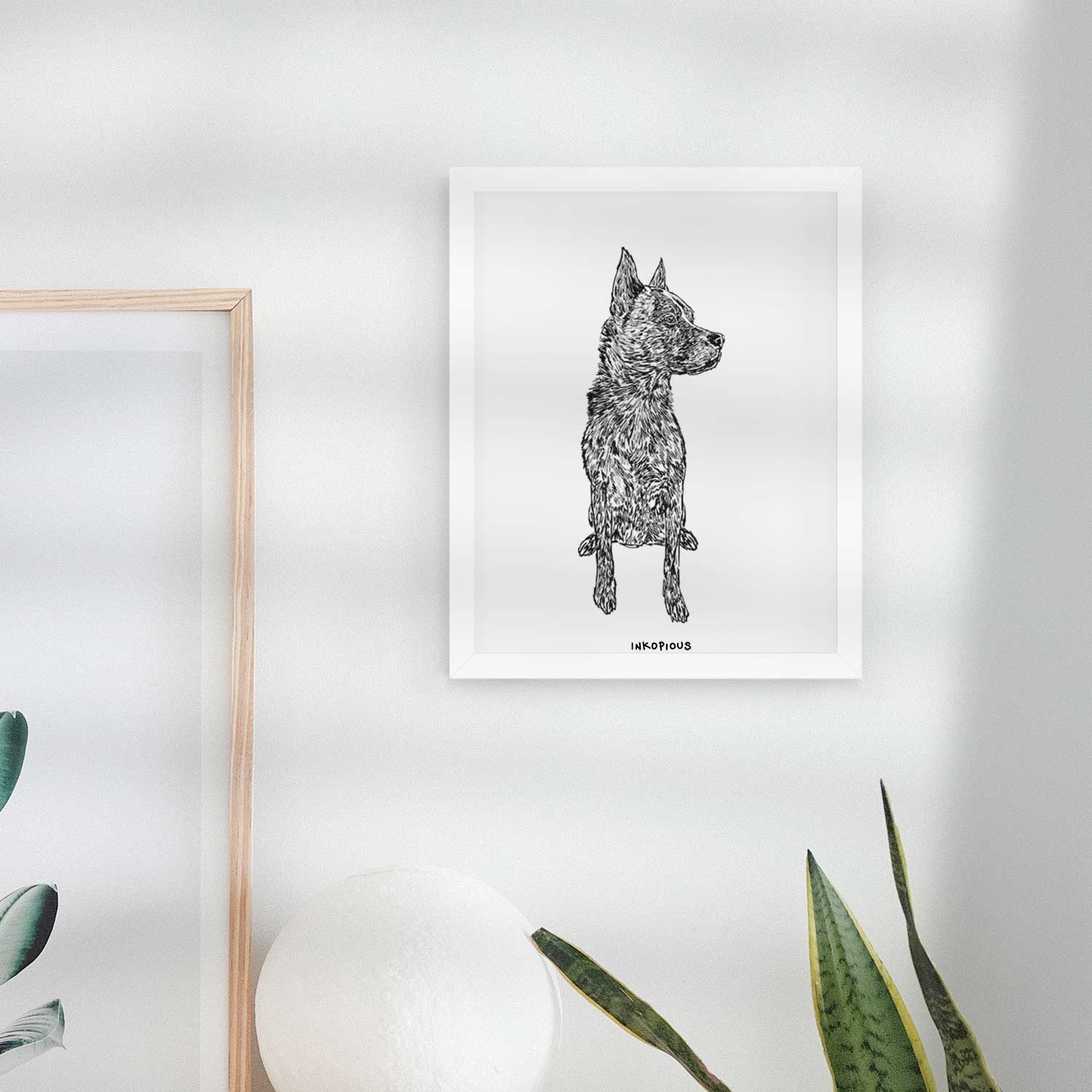 Doodled Koda the Chow Pit Mix Art Print
