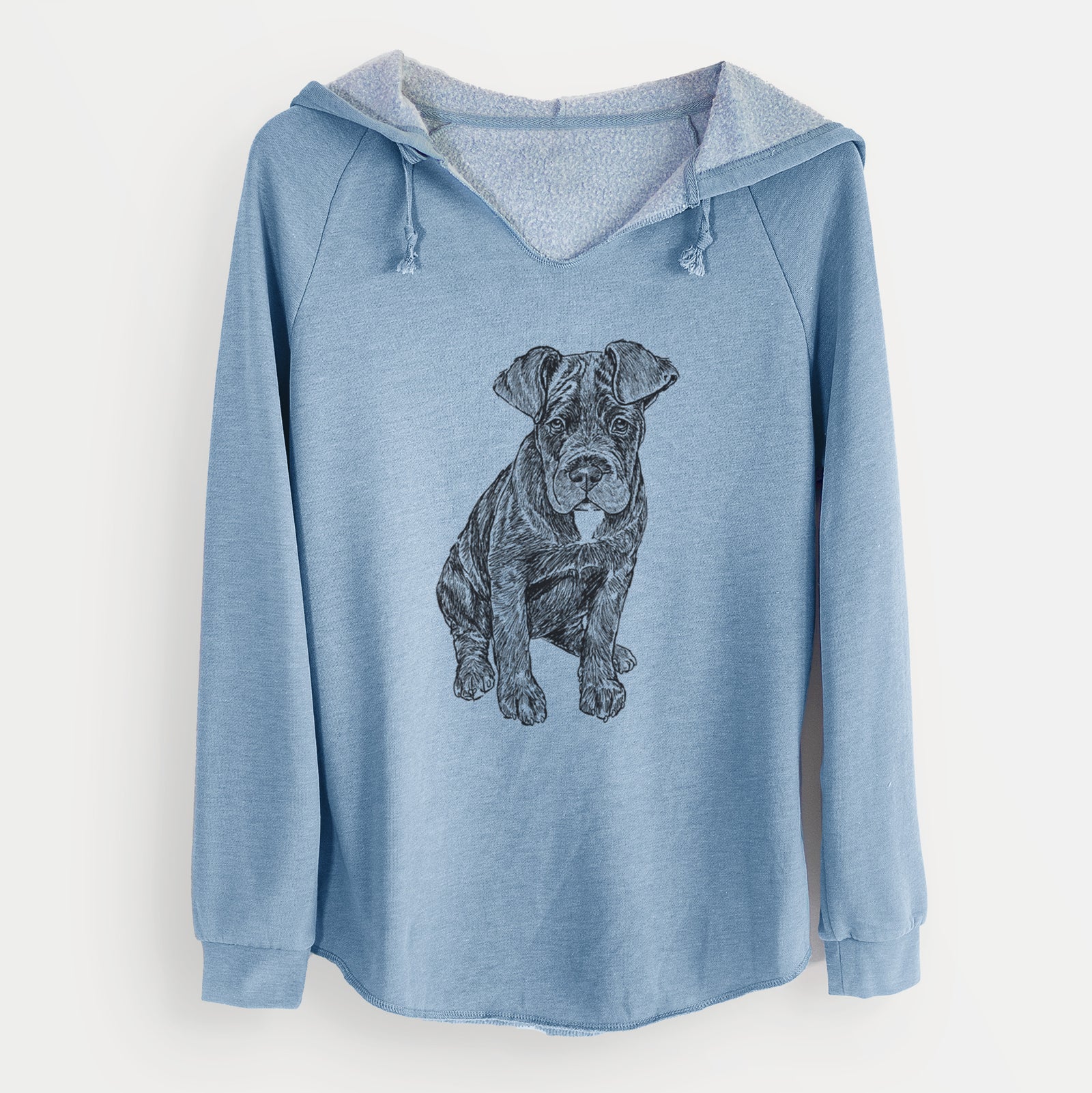 Doodled Kona the Cane Corso - Cali Wave Hooded Sweatshirt