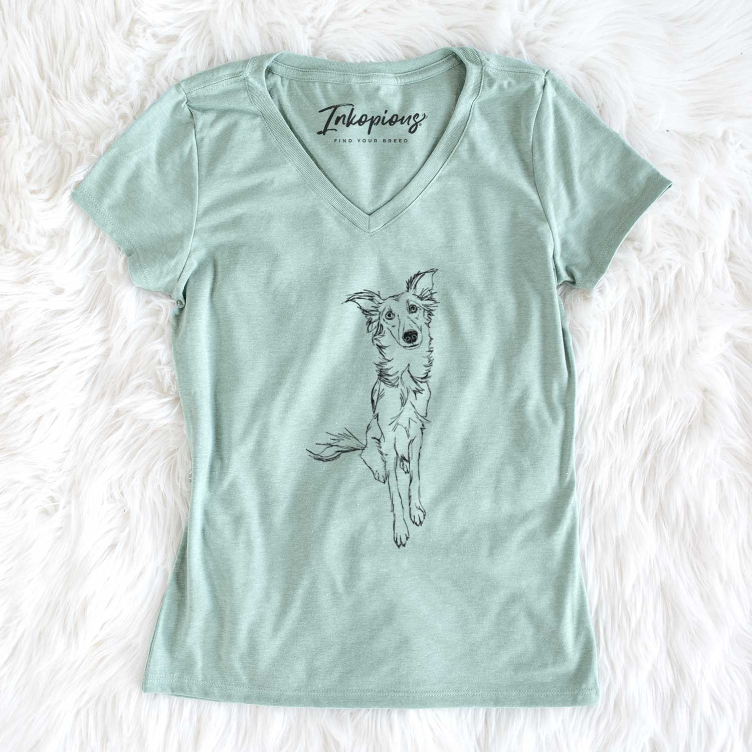 Doodled Kyu the Windsprite - Women's V-neck Shirt