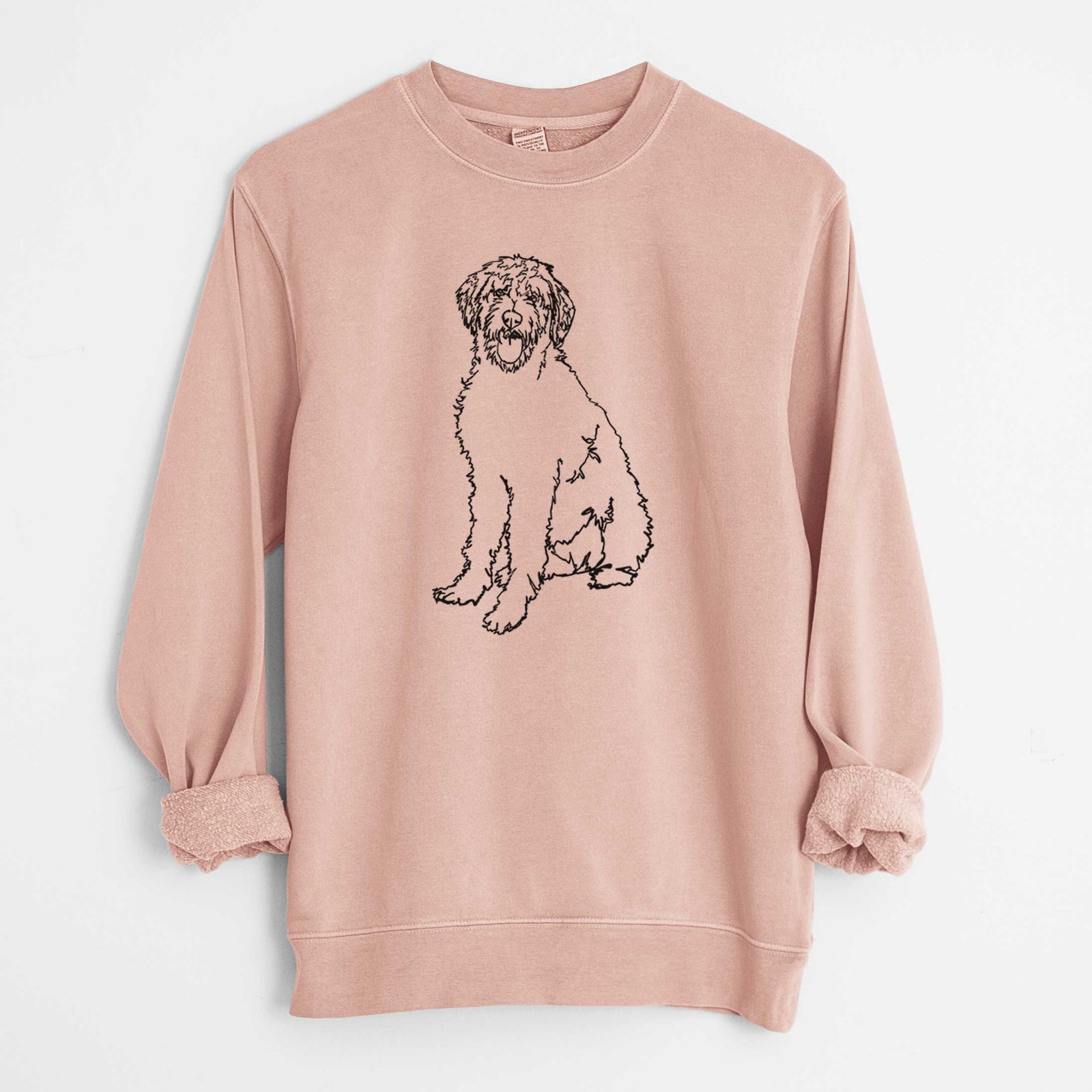 Doodled Labradoodle the - Unisex Pigment Dyed Crew Sweatshirt