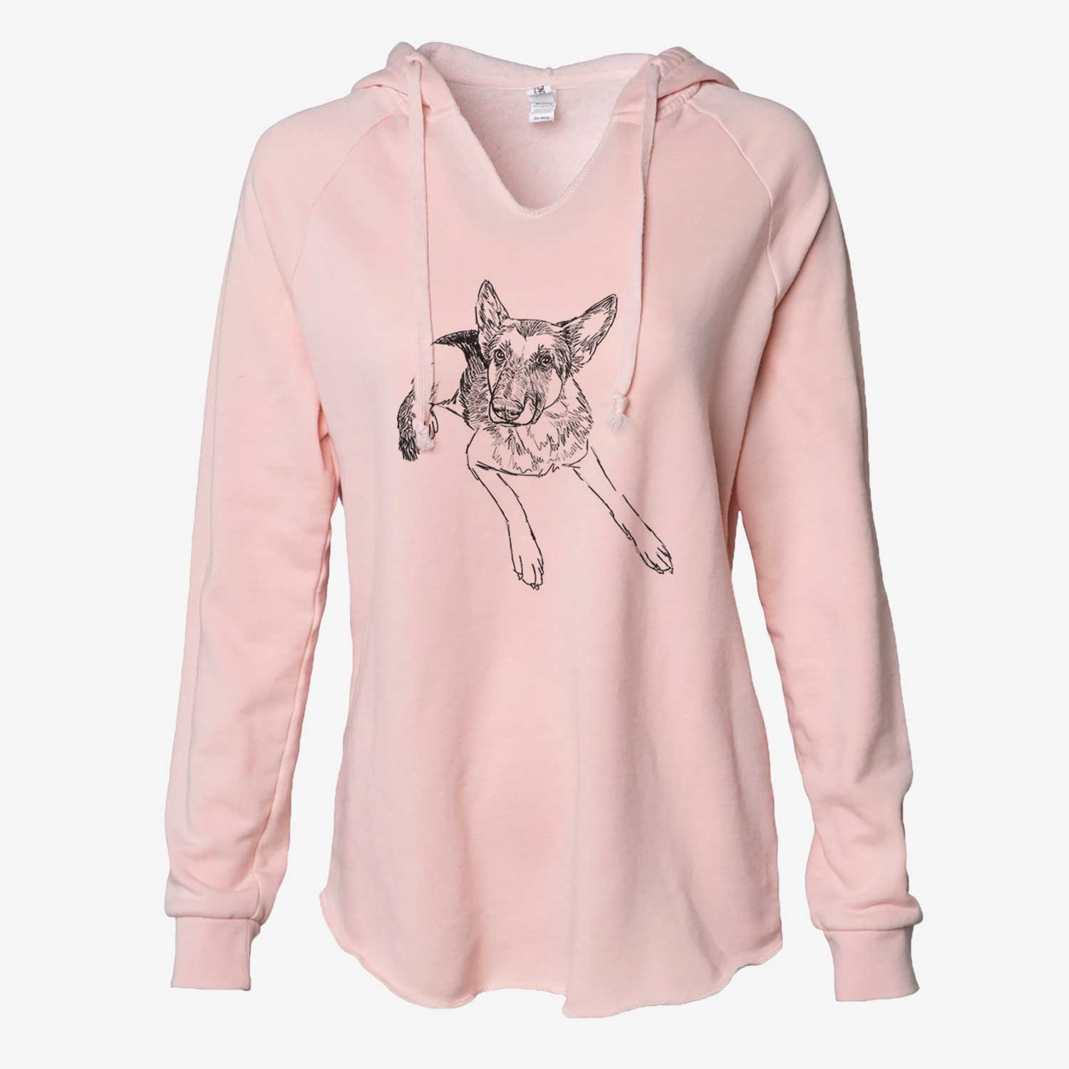 Doodled Lance the German Shepherd - Cali Wave Hooded Sweatshirt