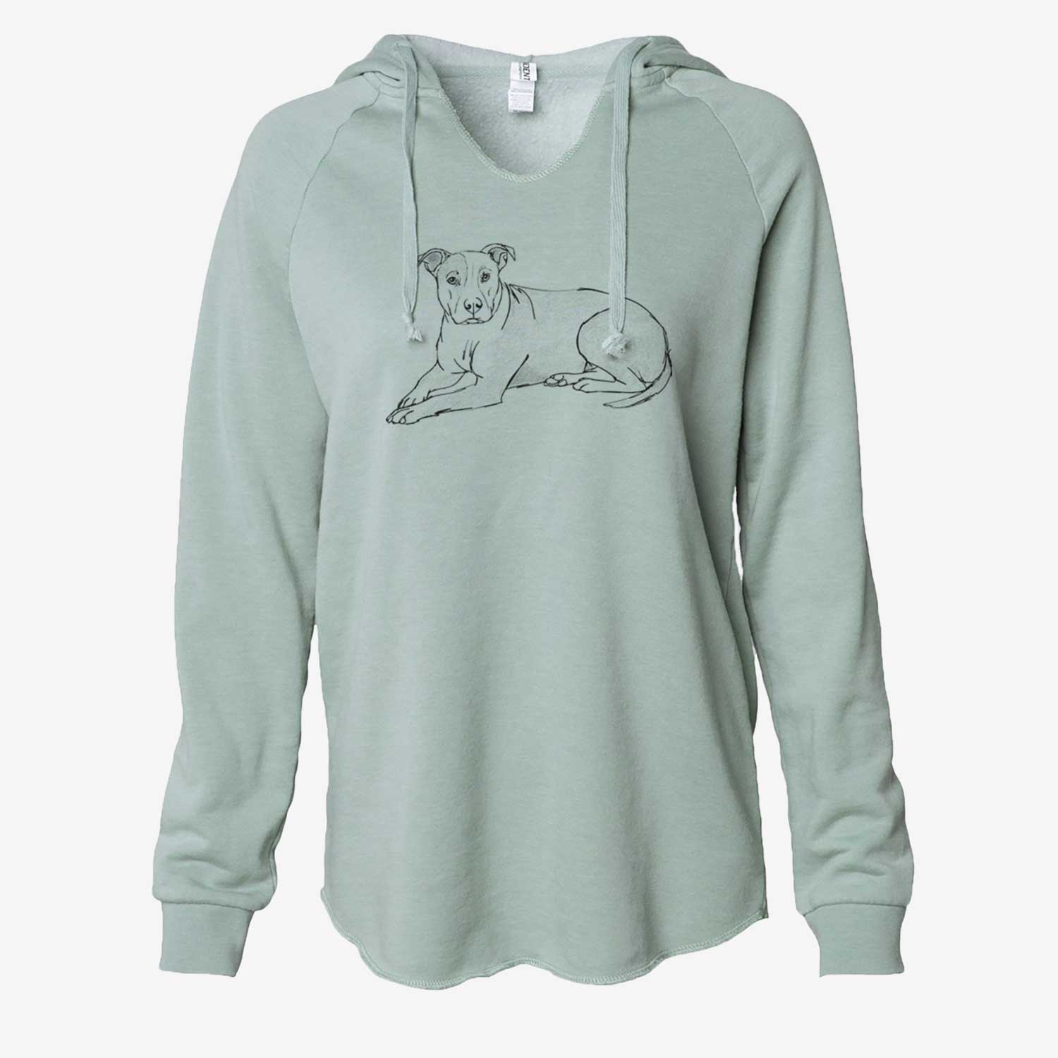 Doodled Lightning McQueen the Pitbull Mix - Cali Wave Hooded Sweatshirt