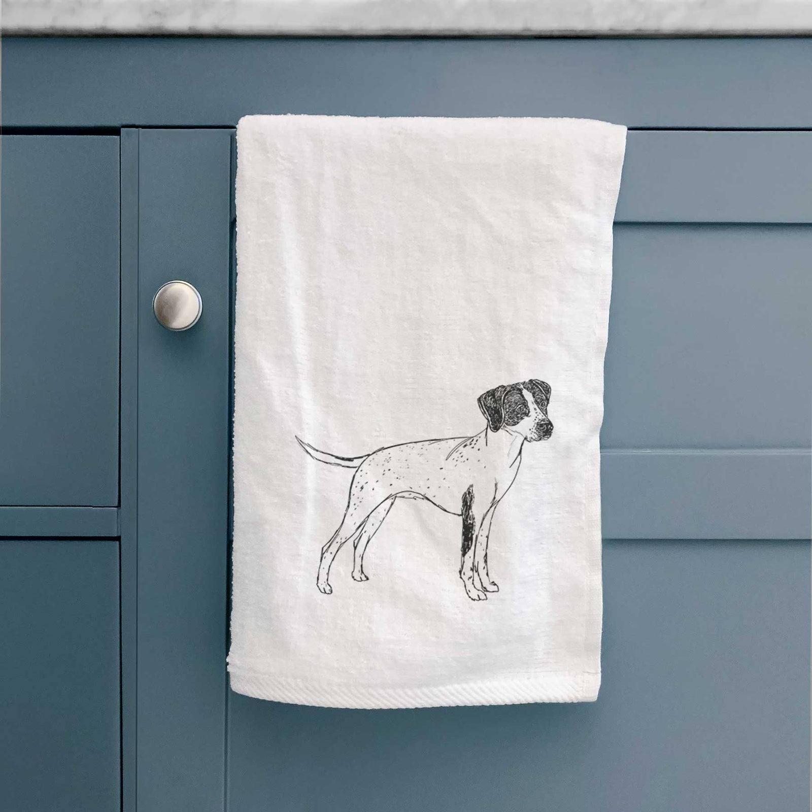 Doodled Lilly the English Pointer Decorative Hand Towel