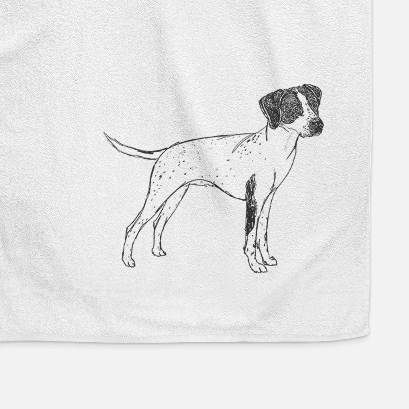 Doodled Lilly the English Pointer Decorative Hand Towel