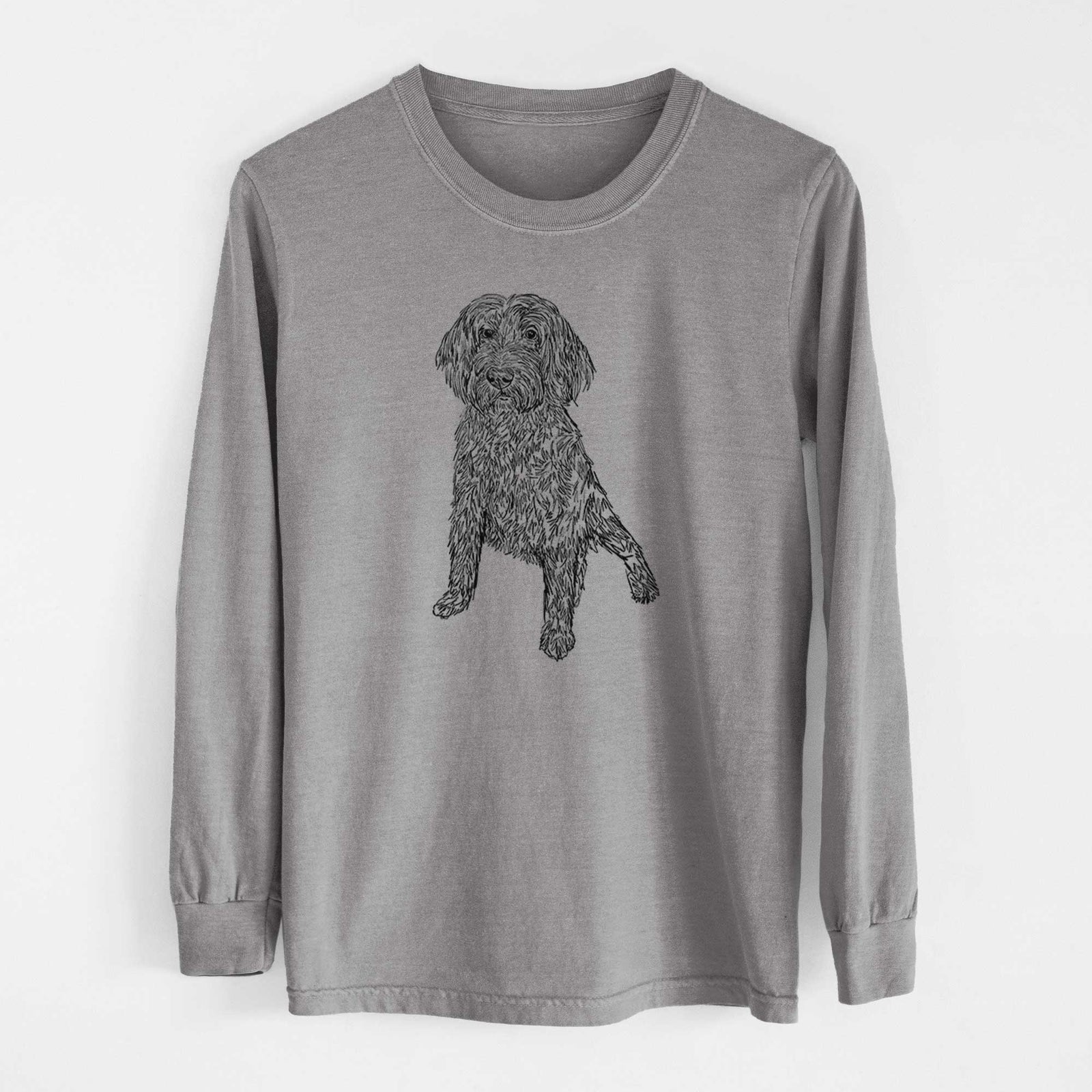 Doodled Lily the Goldendoodle - Heavyweight 100% Cotton Long Sleeve
