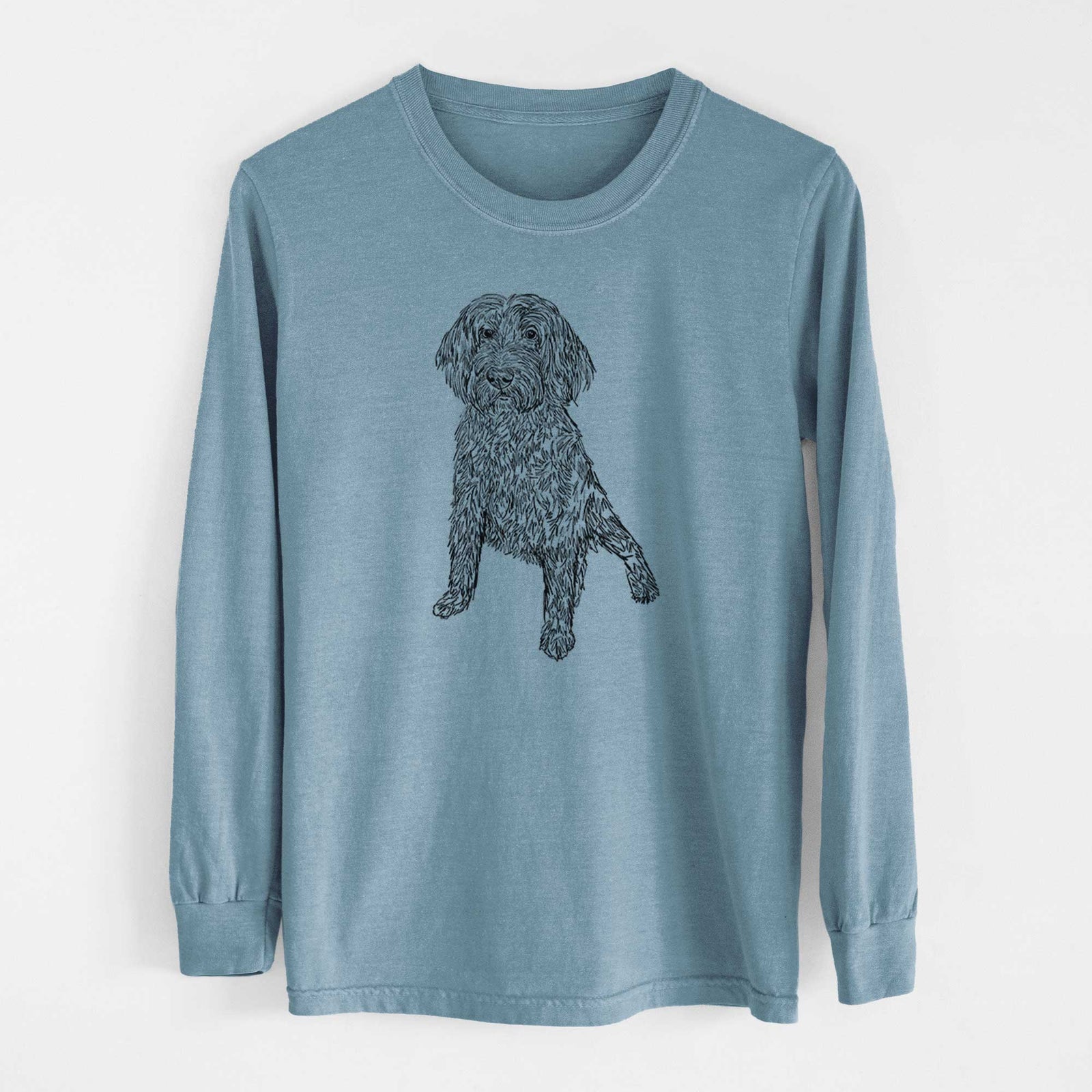 Doodled Lily the Goldendoodle - Heavyweight 100% Cotton Long Sleeve