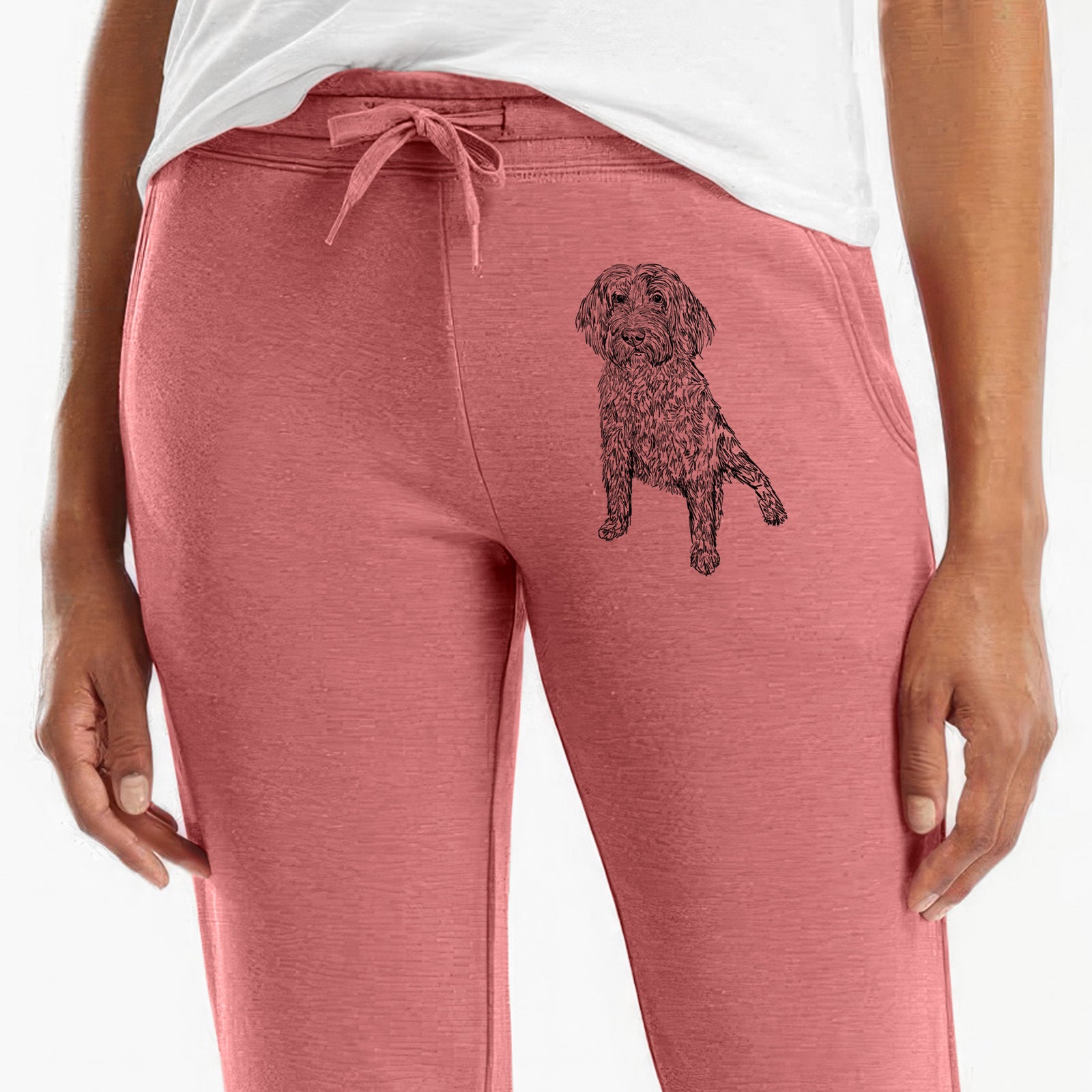 Doodled Lily the Goldendoodle - Women's Cali Wave Joggers