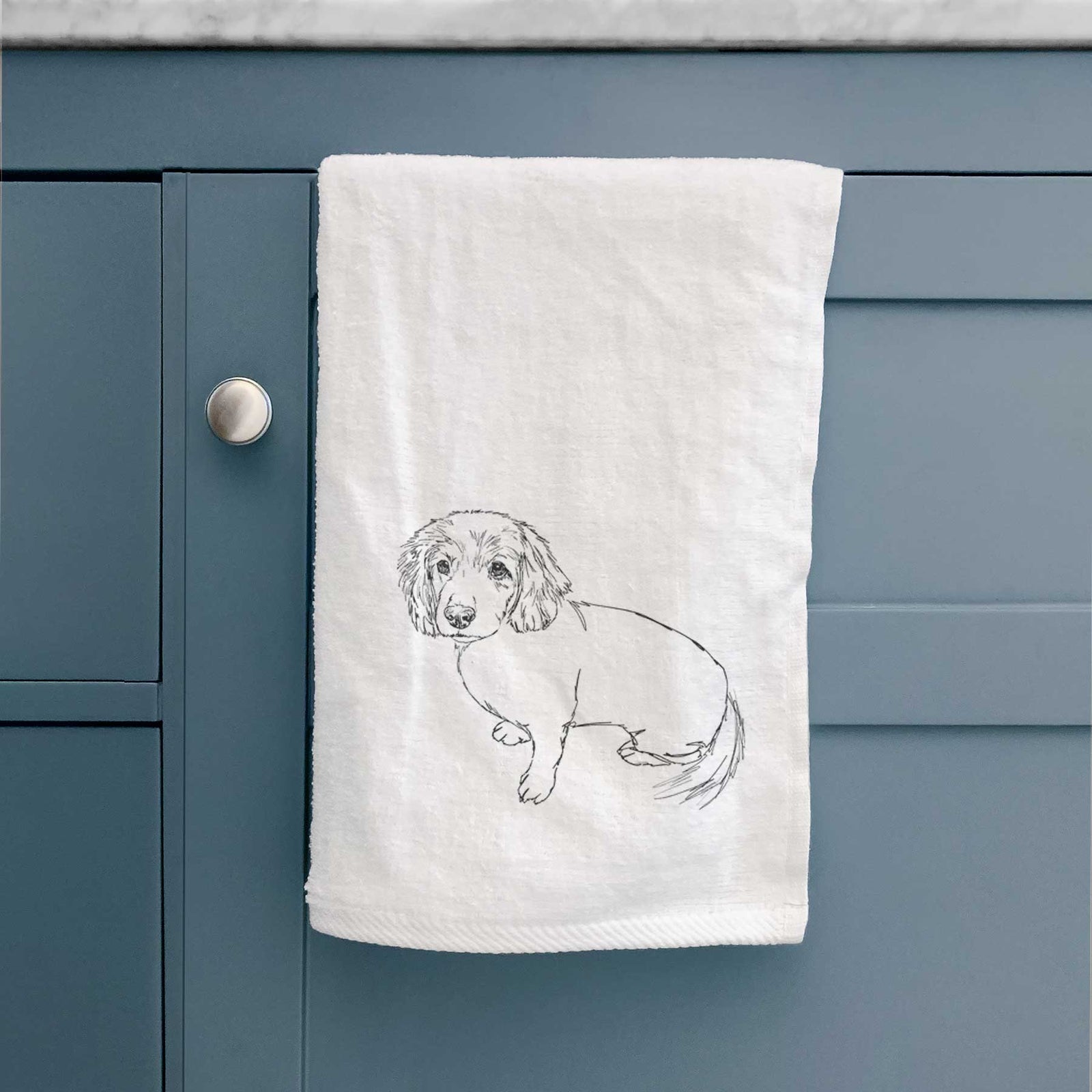 Doodled Lucy the Docker Decorative Hand Towel
