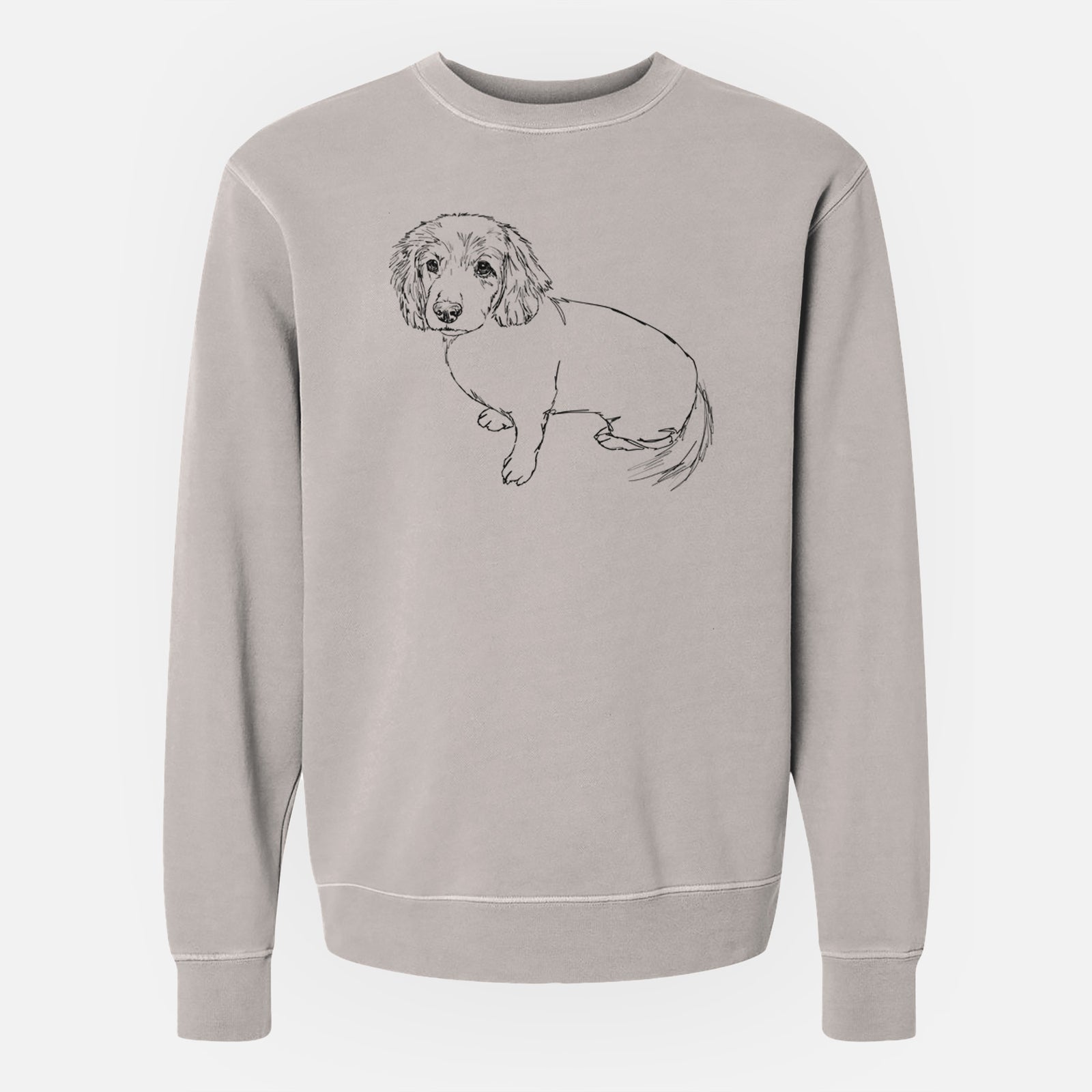 Doodled Lucy the Docker - Unisex Pigment Dyed Crew Sweatshirt