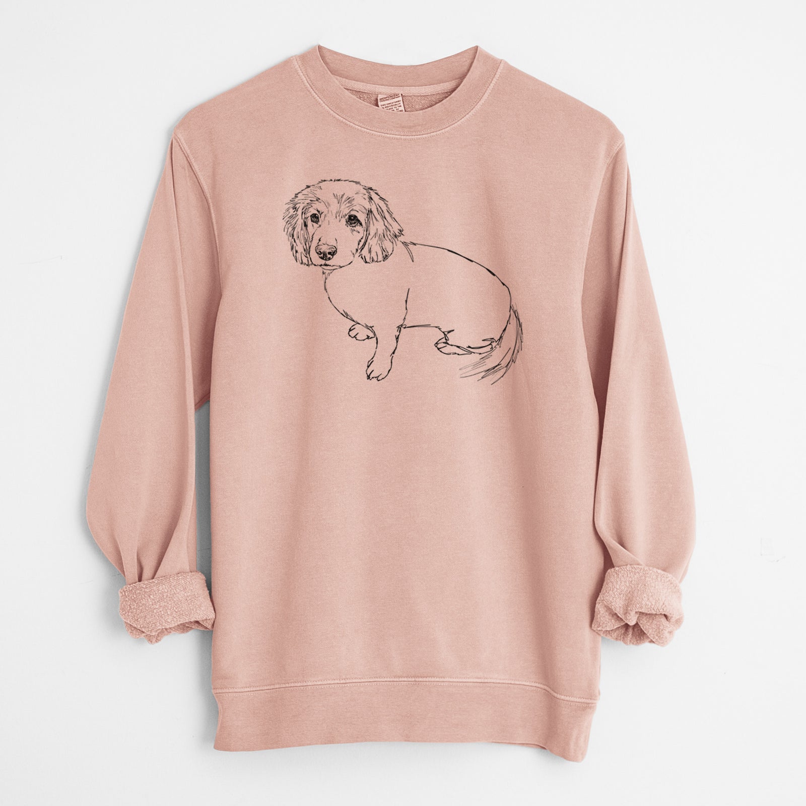 Doodled Lucy the Docker - Unisex Pigment Dyed Crew Sweatshirt