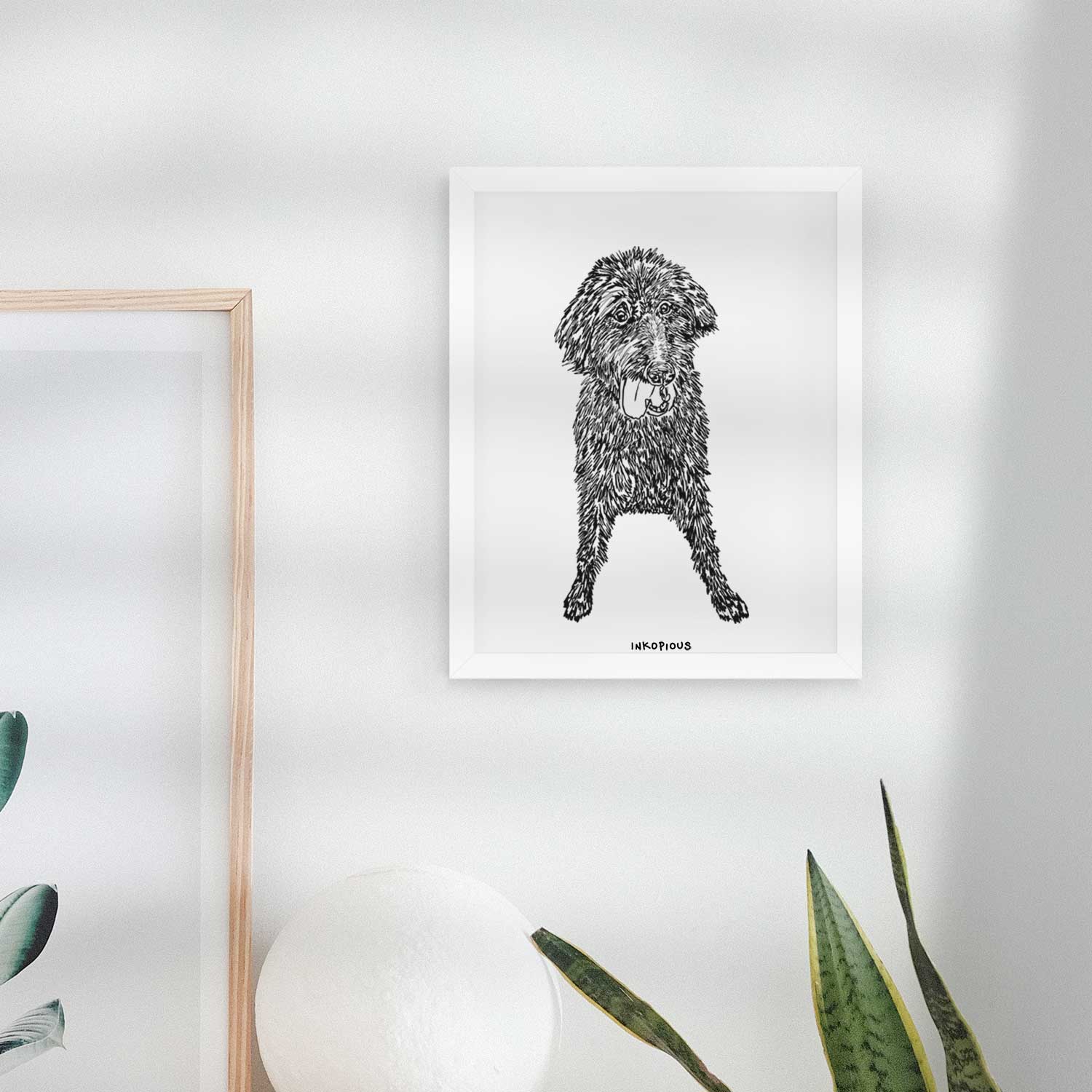 Doodled Lucy Fluff the Mixed Breed Art Print