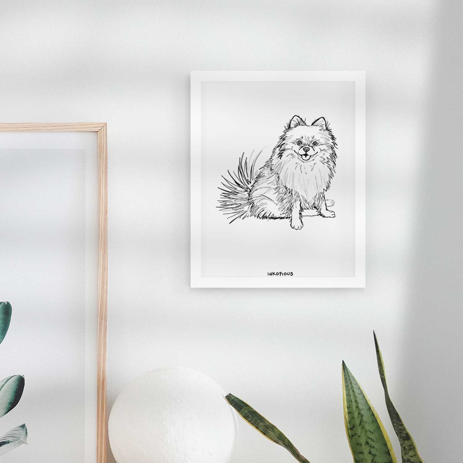 Doodled Madeira the Pomeranian Art Print
