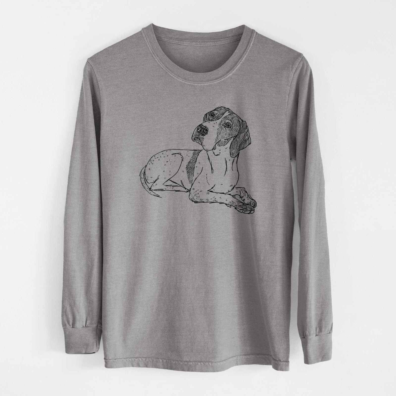 Doodled Madeline the English Pointer - Heavyweight 100% Cotton Long Sleeve