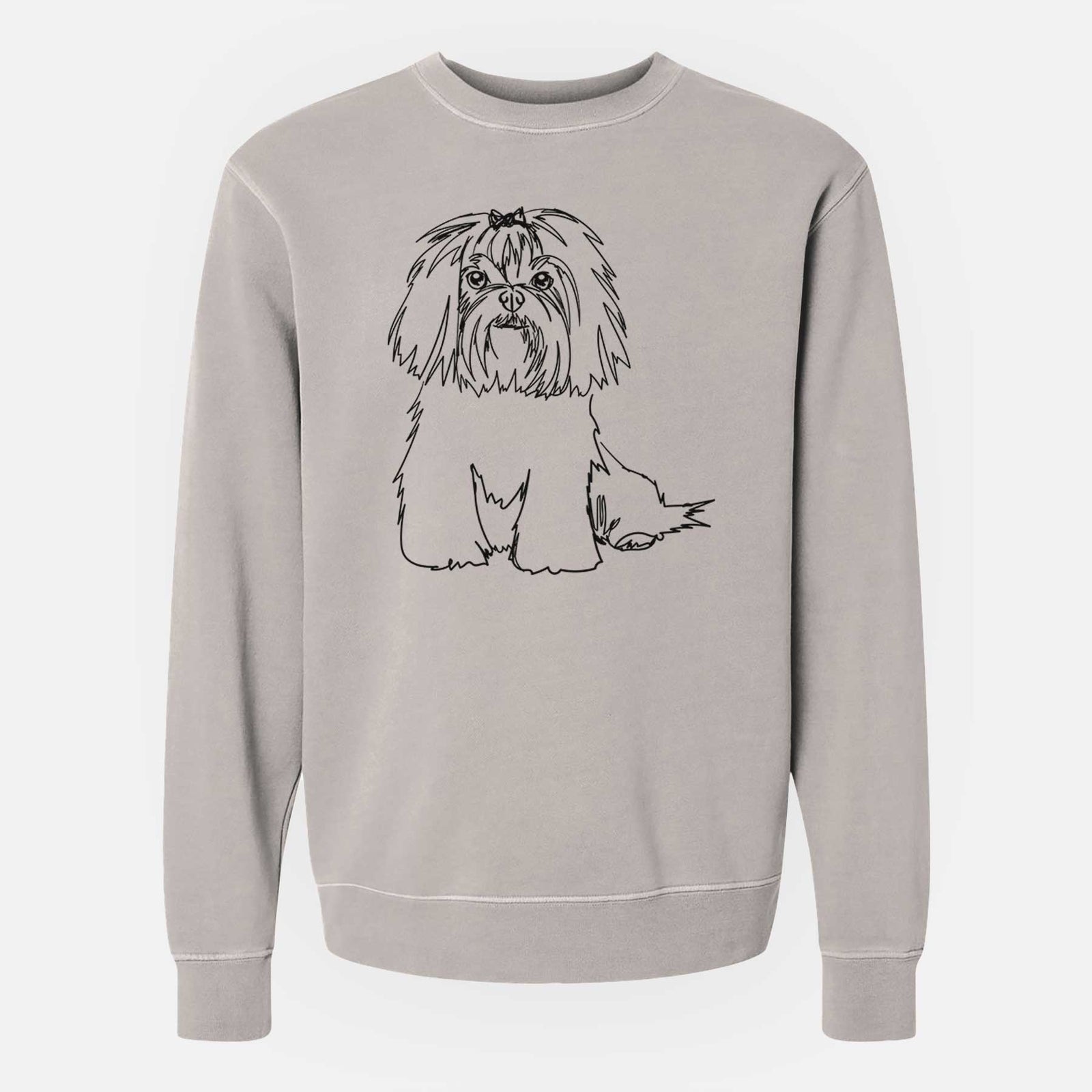 Doodled Maltese the - Unisex Pigment Dyed Crew Sweatshirt