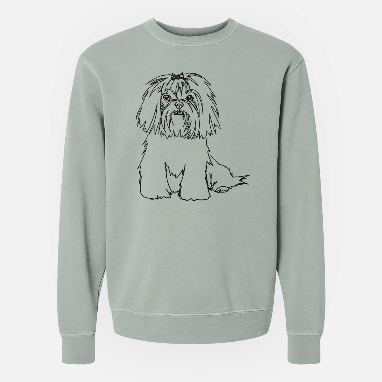 Doodled Maltese the - Unisex Pigment Dyed Crew Sweatshirt