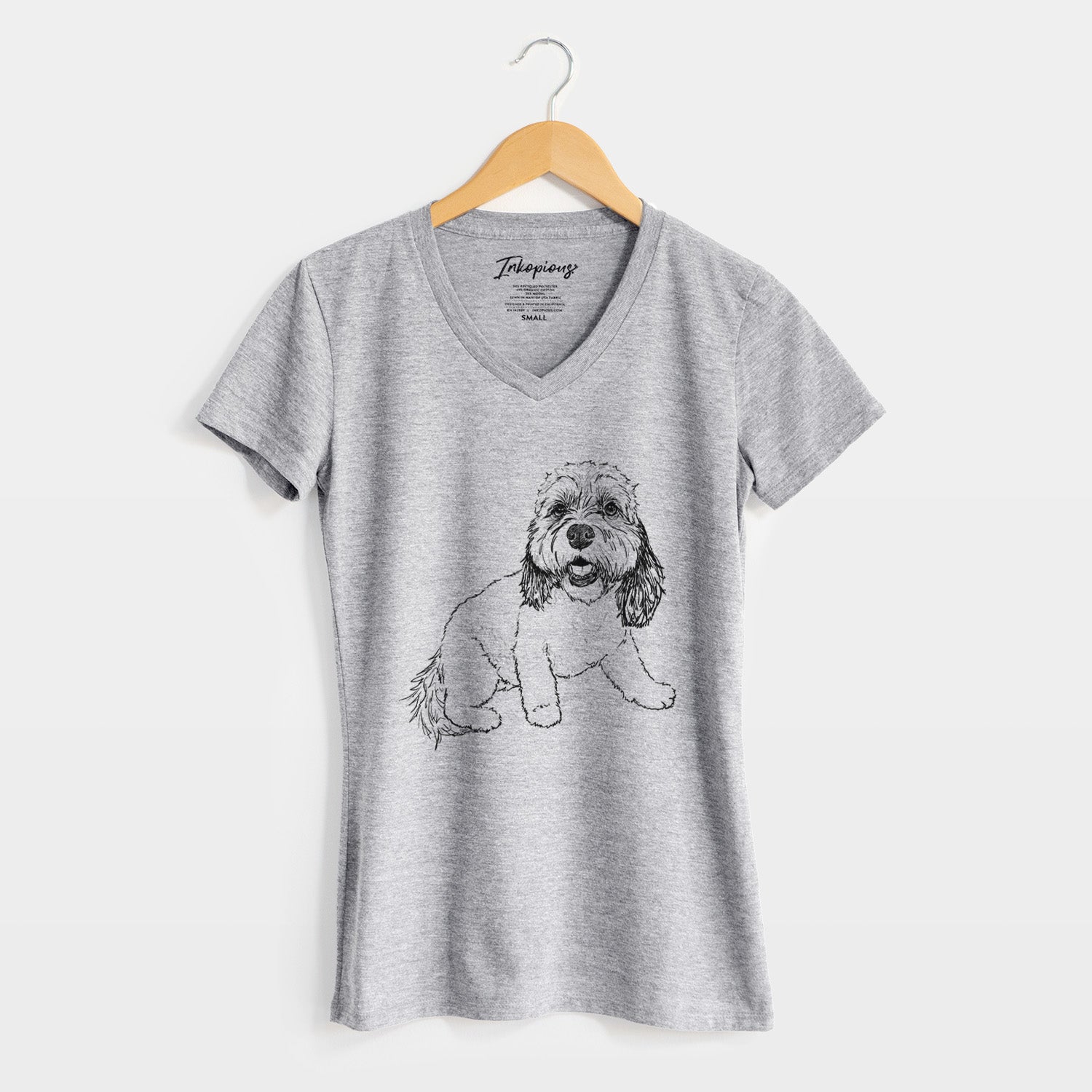 Doodled Max the Cavanese - Women's Perfect V-neck Shirt