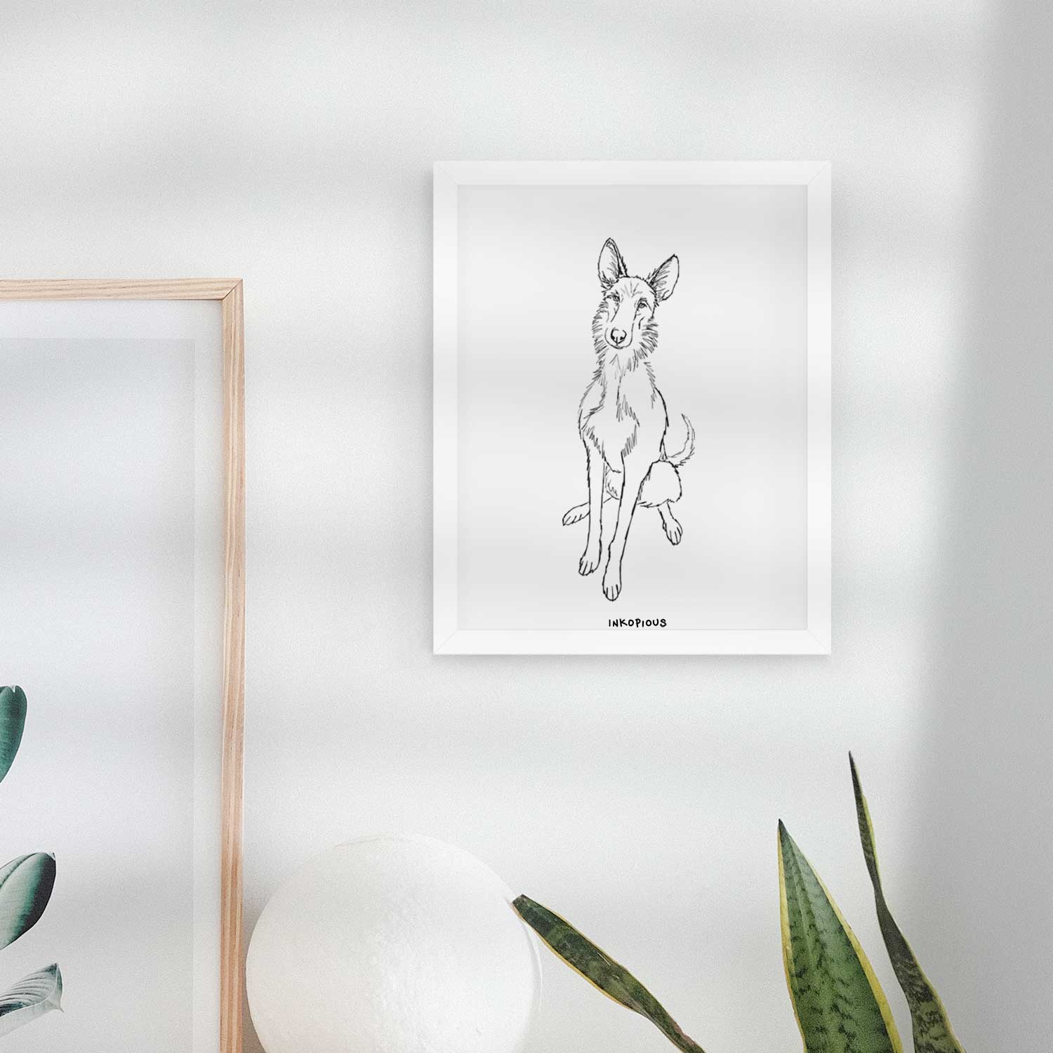 Doodled Mayze the Ibizan Sighthound Art Print