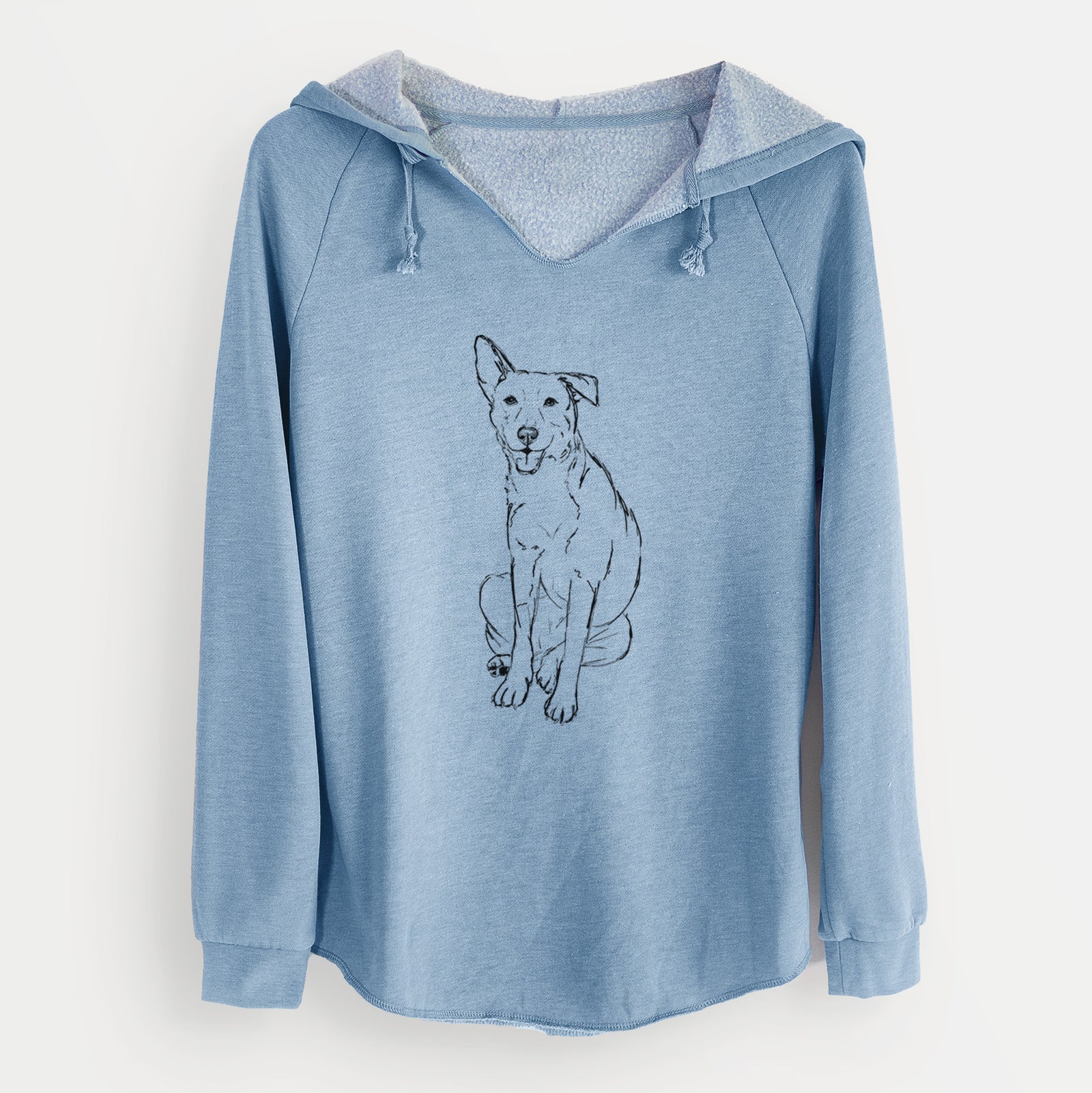 Doodled Mendel the Mixed Breed - Cali Wave Hooded Sweatshirt