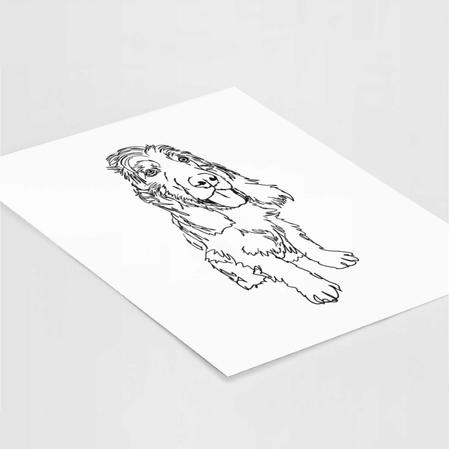 Doodled Merlin the Cocker Spaniel Art Print