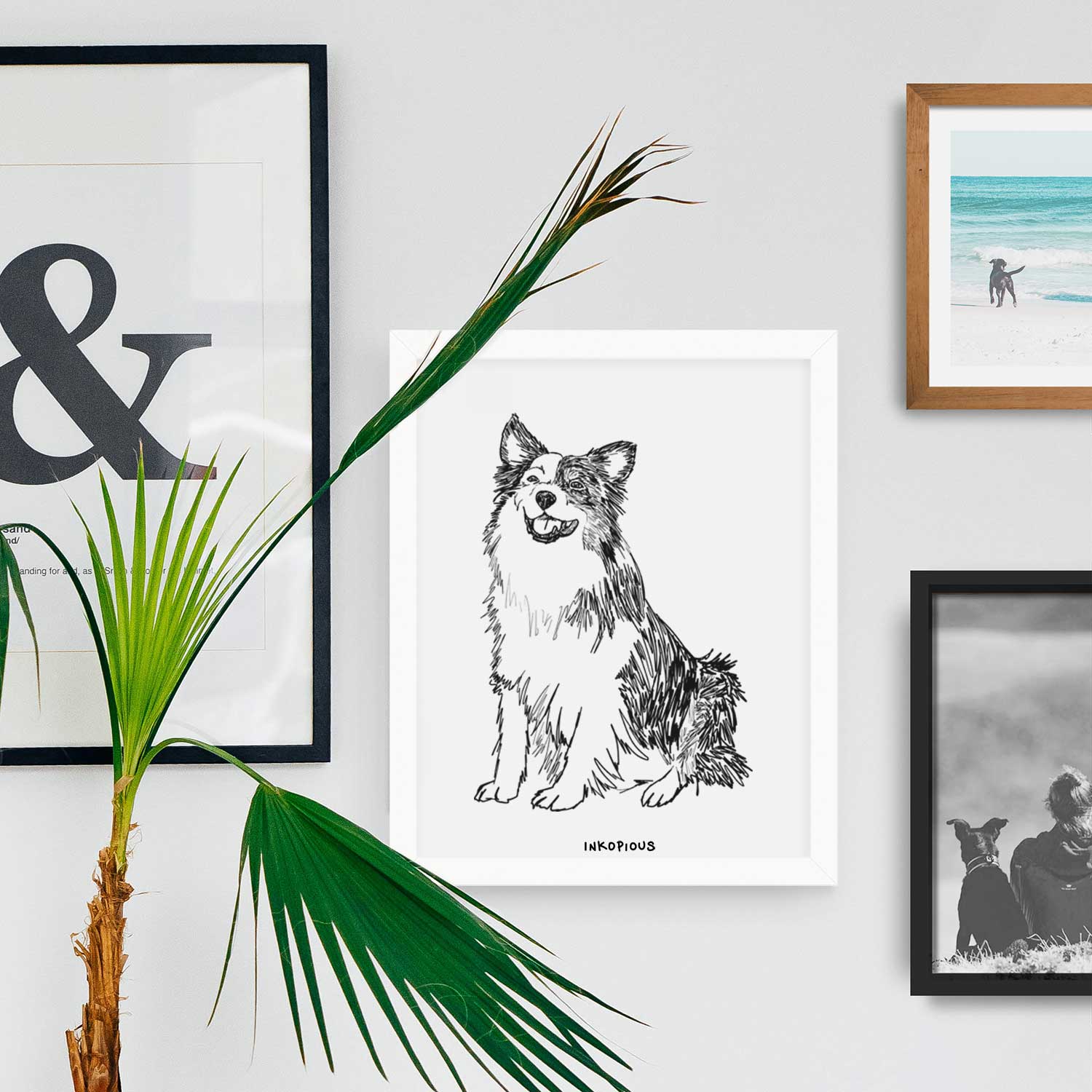 Doodled Mini Jack the Mini Aussie Art Print