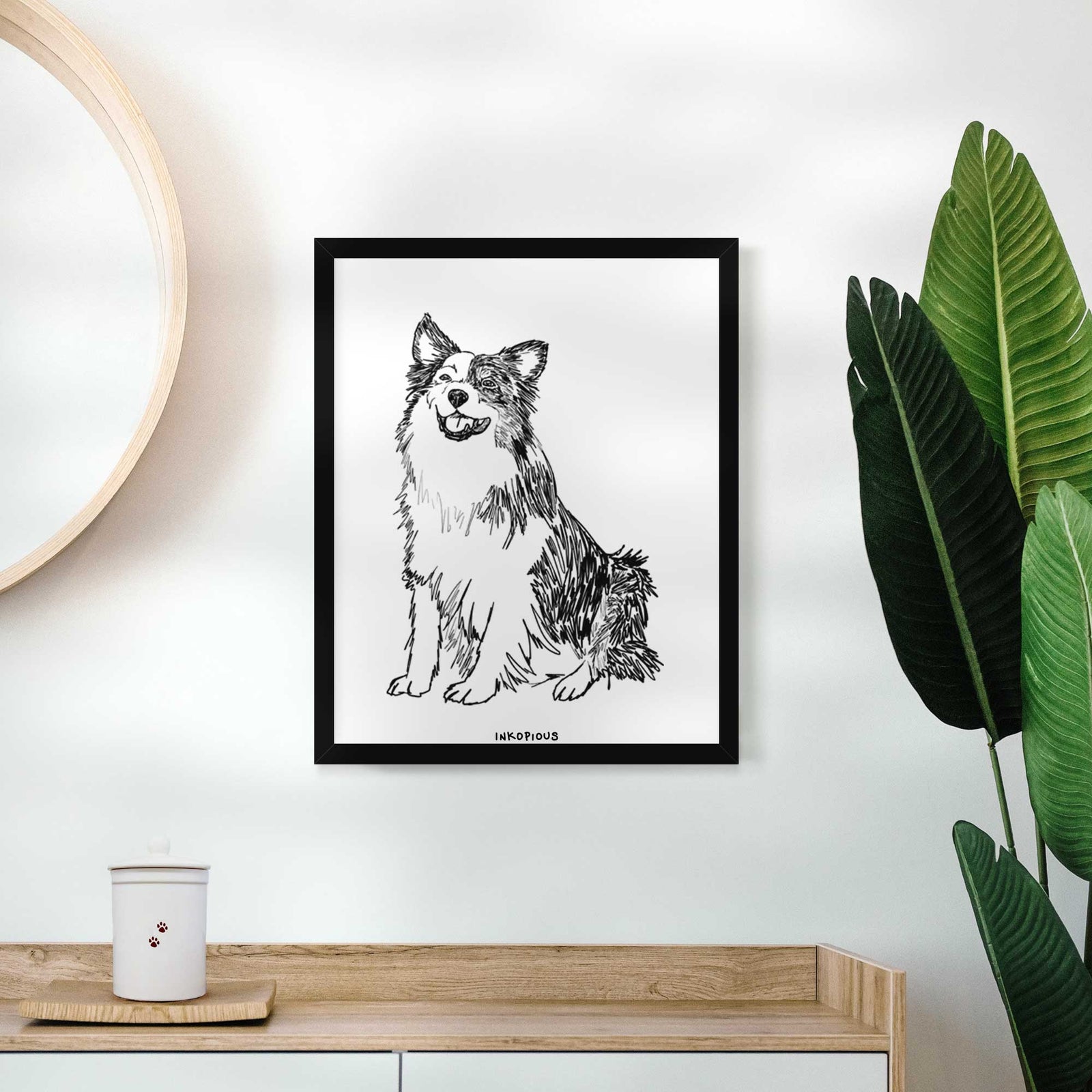 Doodled Mini Jack the Mini Aussie Art Print