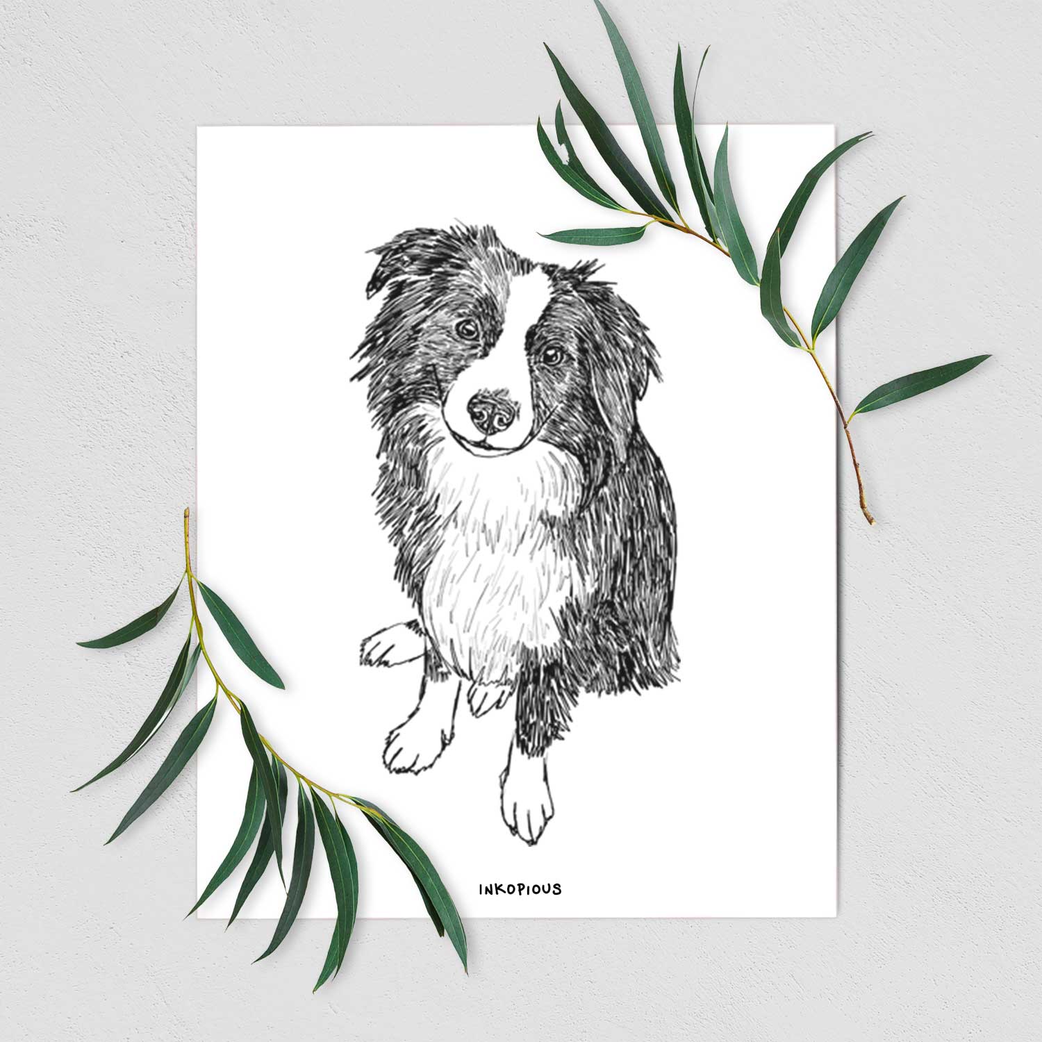 Doodled Mini Millie the Mini Aussie Art Print