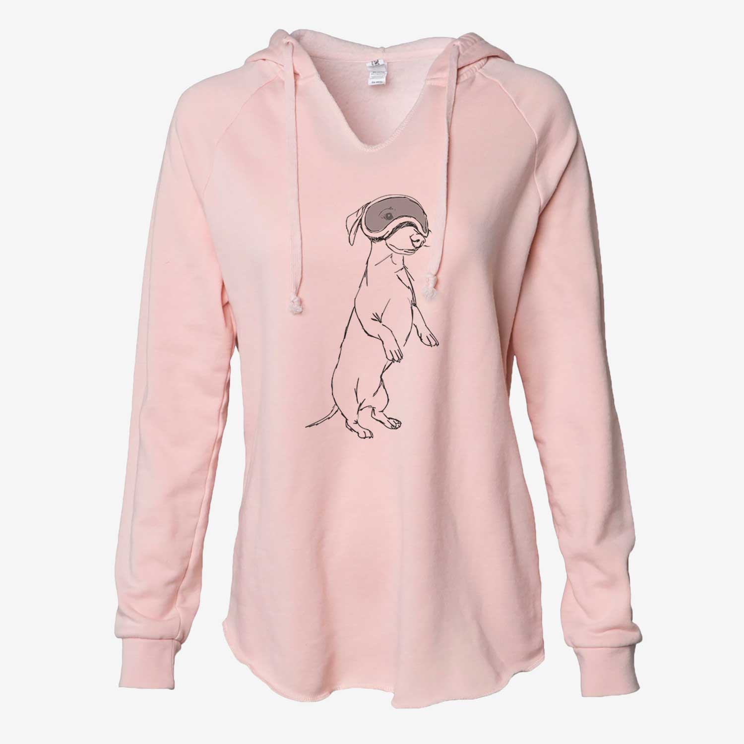 Doodled Moose the Mini Dachshund - Cali Wave Hooded Sweatshirt